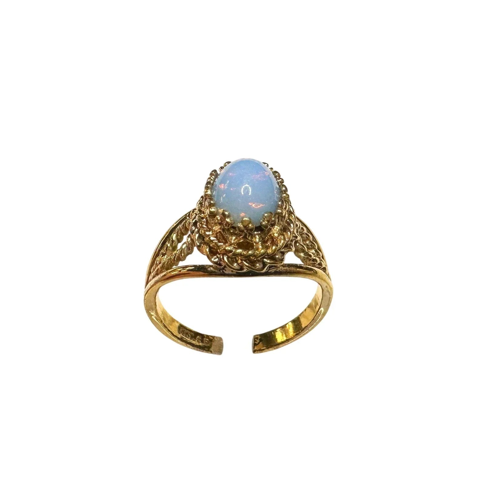 Joseph Esposito Vintage Opal 12 Kt Gold Electroplate Ring Size 6 - ESPO - Ring - A+ Stuff