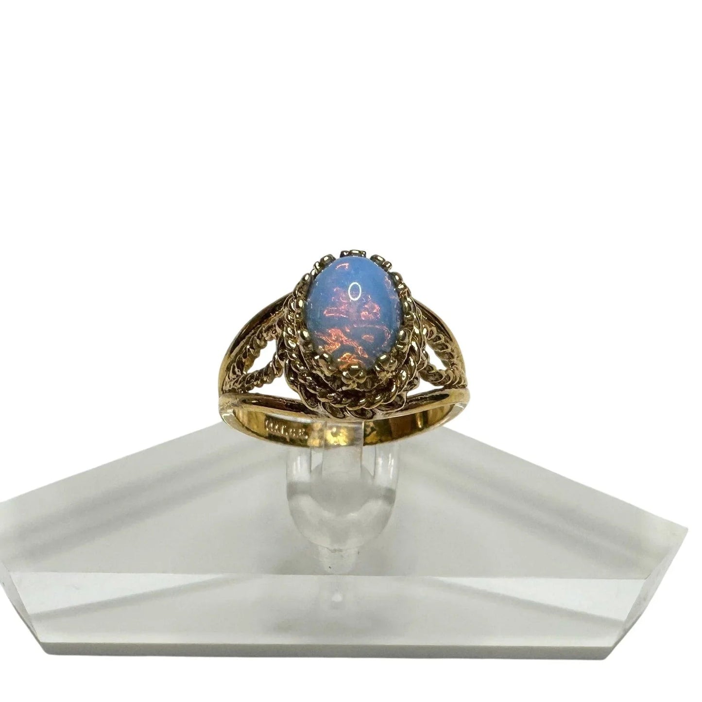 Joseph Esposito Vintage Opal 12 Kt Gold Electroplate Ring Size 6 - ESPO - Ring - A+ Stuff