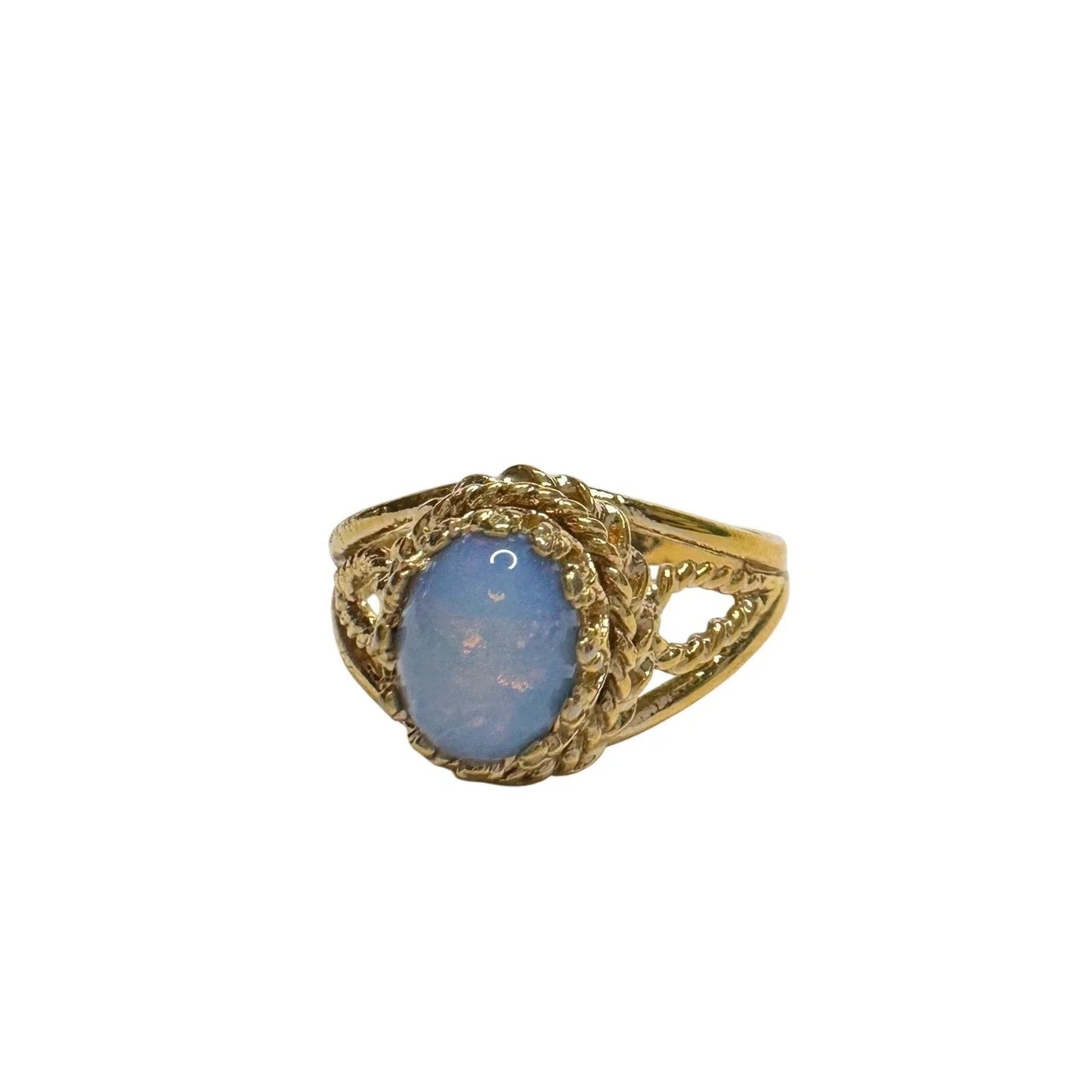 Joseph Esposito Vintage Opal 12 Kt Gold Electroplate Ring Size 6 - ESPO - Ring - A+ Stuff
