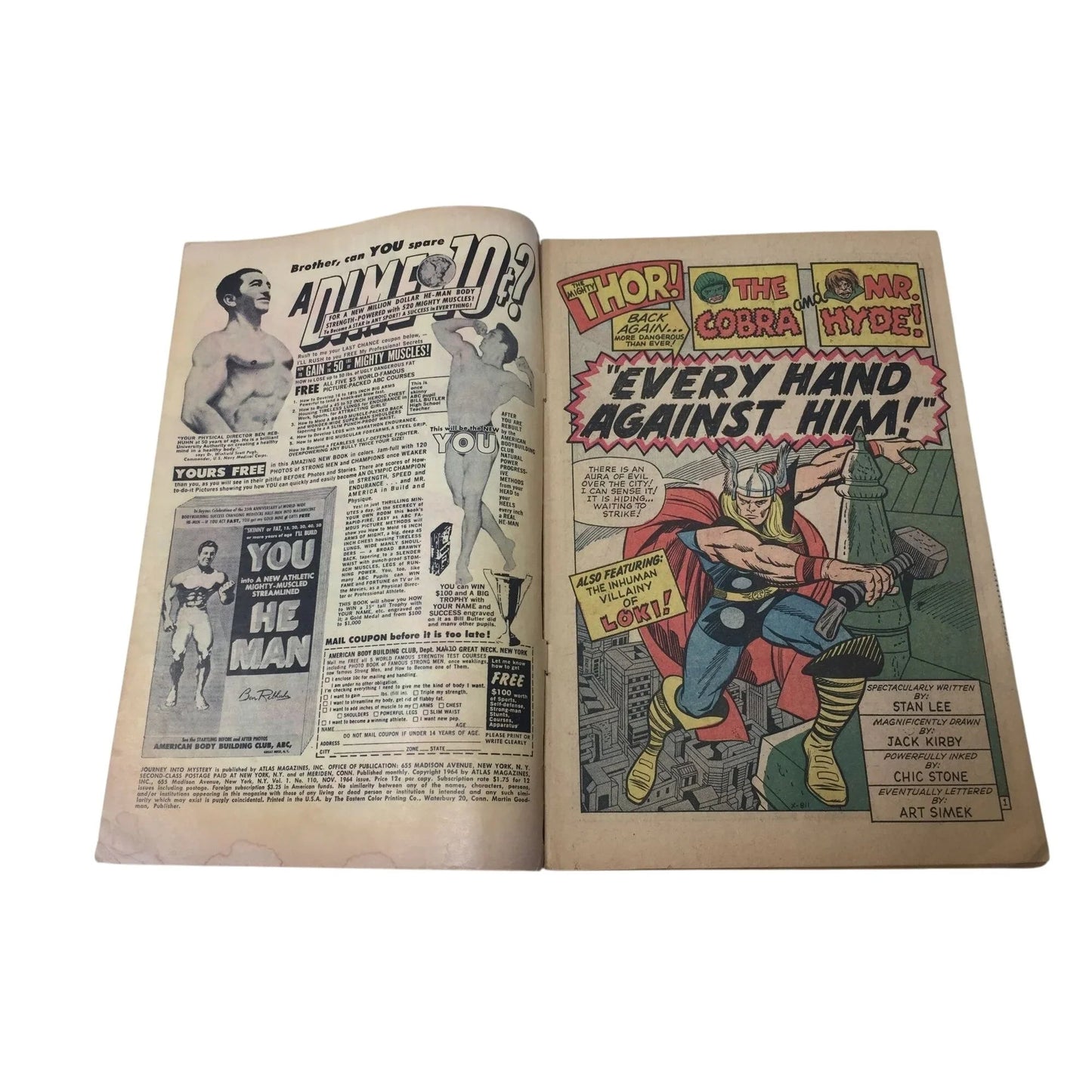 Journey into Mystery with THOR Vintage Comic book (110 Nov) - A+ Stuff - comic book - A+ Stuff