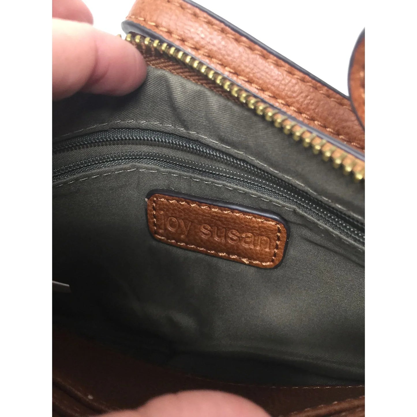 Joy Susan Zippered Brown Crossbody Purse with Pockets inside for Storage - joy susan - Bag - A+ Stuff