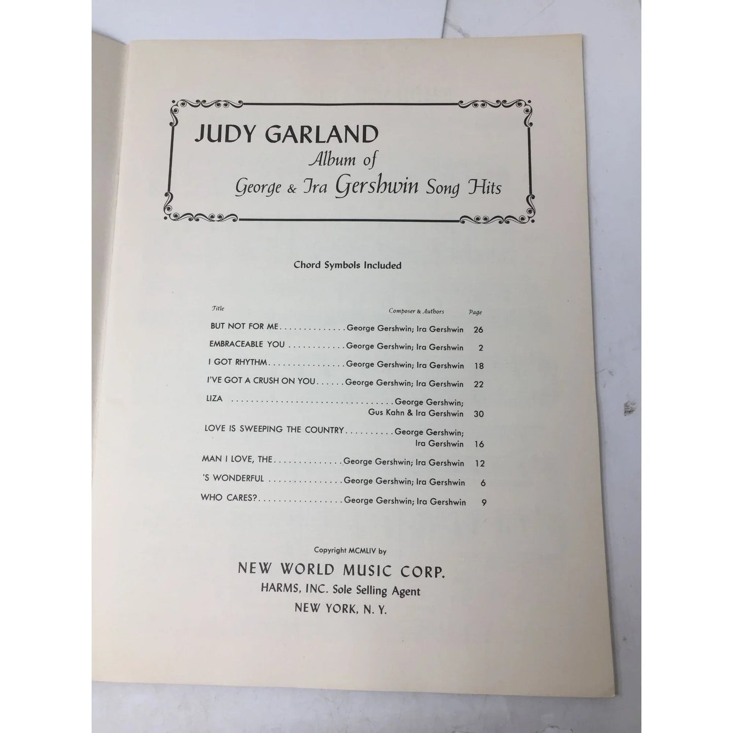 Judy Garland Album of George and Ira Gershwin Song Hits - A+ Stuff - SHEET MUSIC - A+ Stuff