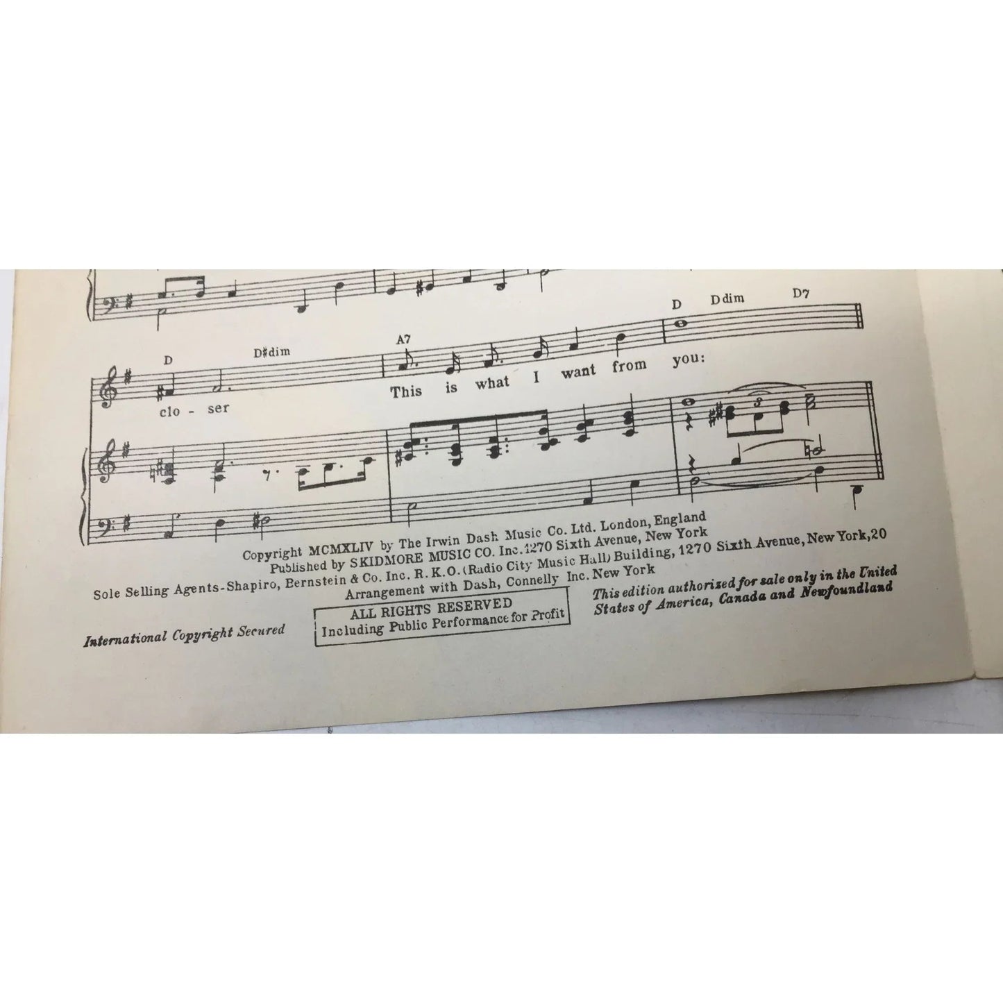 "Just A Little Fond Affection" By Elton Box, Desmond Cox, Lewis Ilda - A+ Stuff - SHEET MUSIC - A+ Stuff