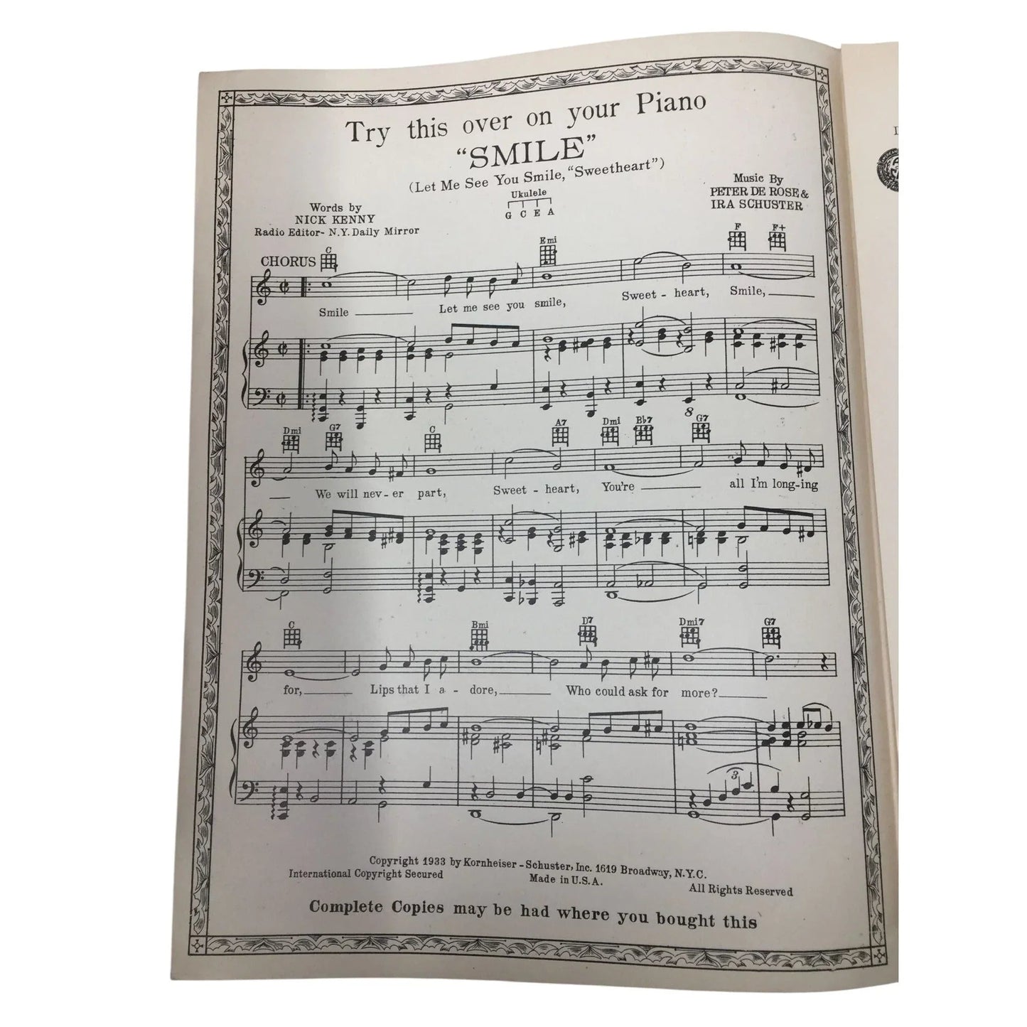 ''Just A Perfect Night For Love'' by Dave Oppenheim, Teddy Powell, Ab Lyman - A+ Stuff - SHEET MUSIC - A+ Stuff