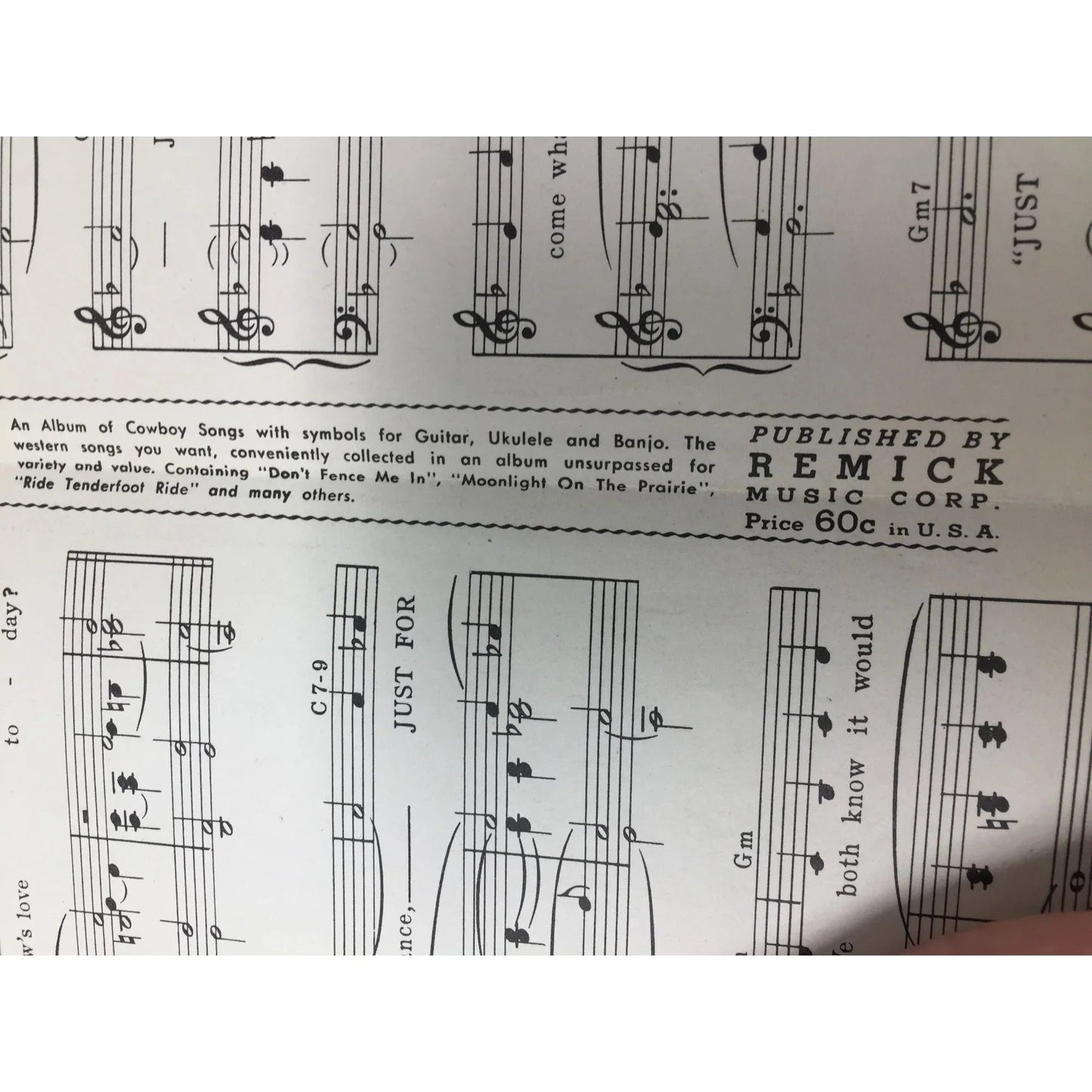 ''Just For You'' Words and Music by Dick Redmond - A+ Stuff - sheet music - A+ Stuff