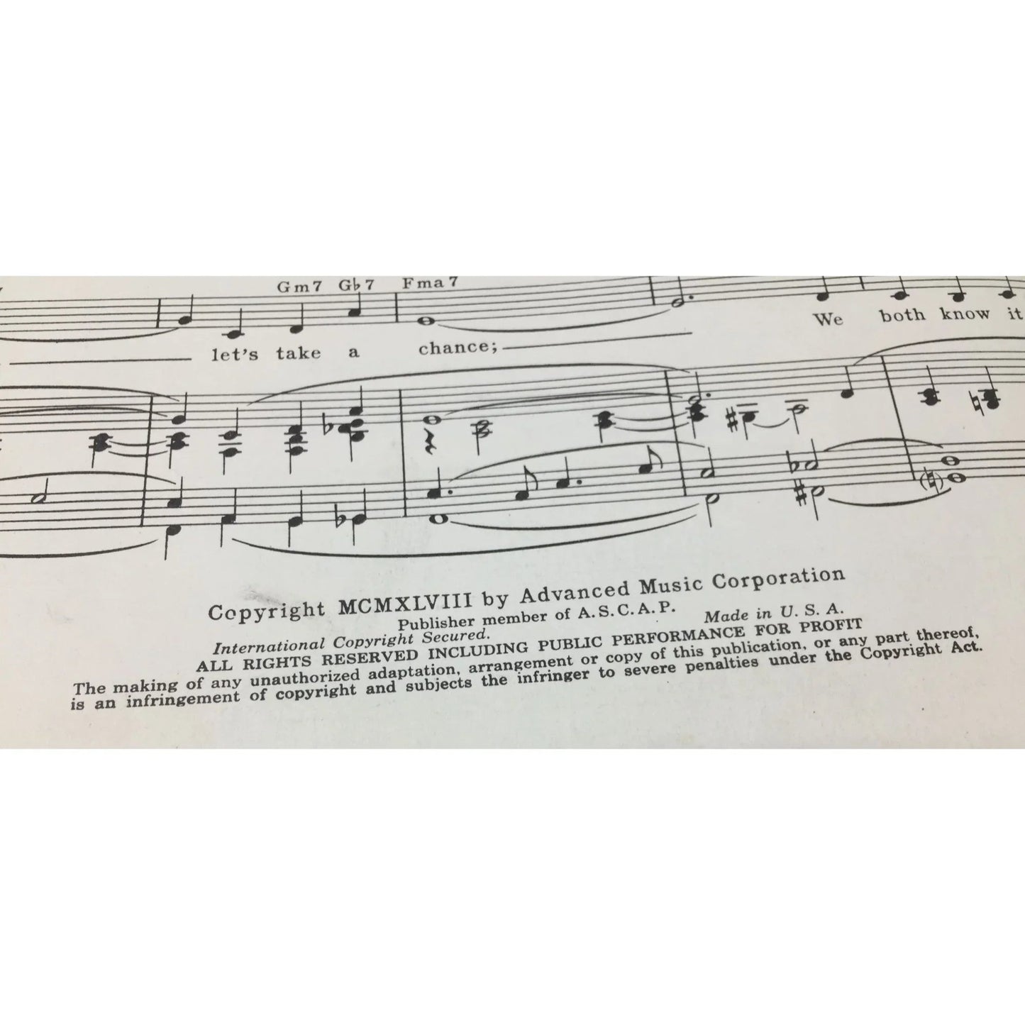 ''Just For You'' Words and Music by Dick Redmond - A+ Stuff - sheet music - A+ Stuff