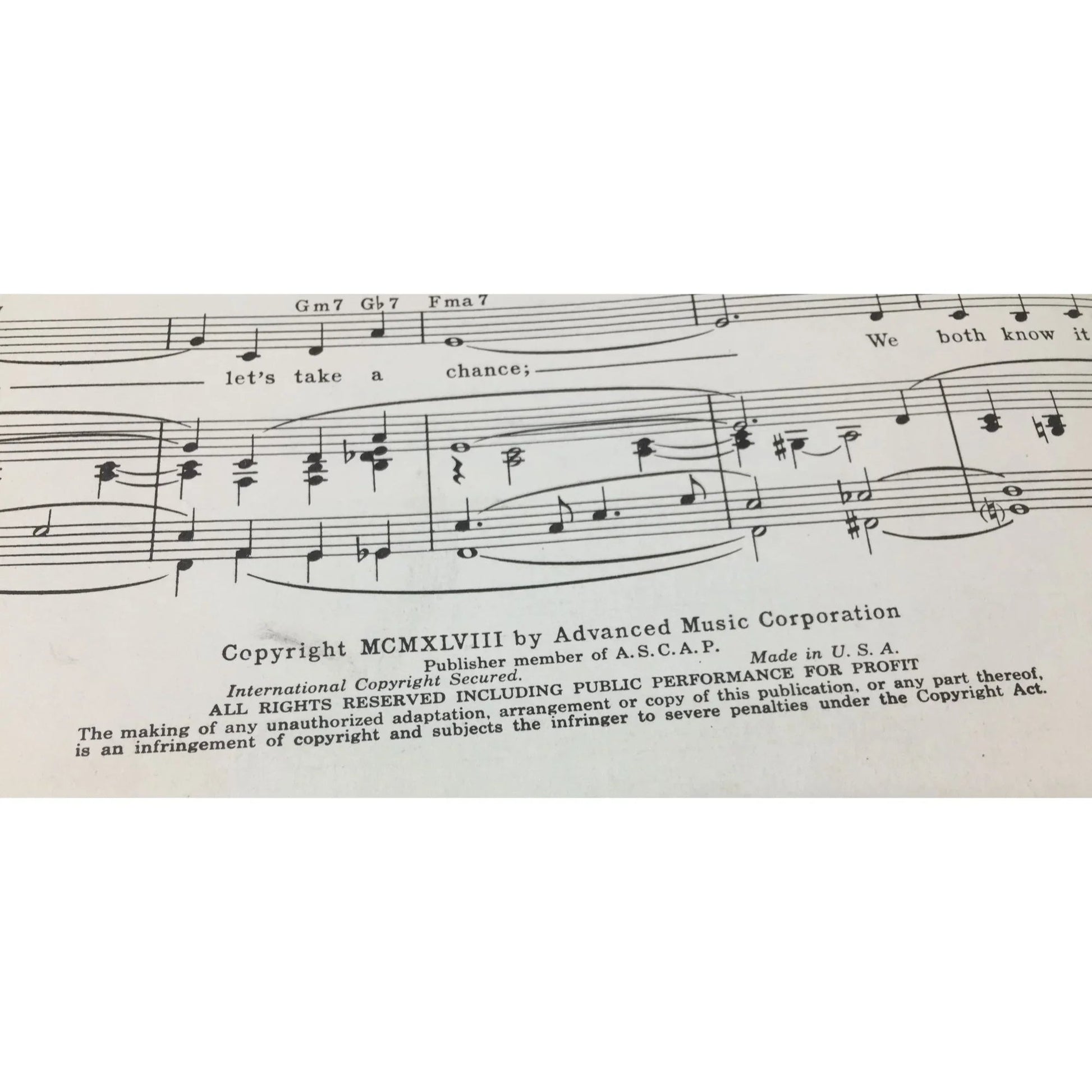 ''Just For You'' Words and Music by Dick Redmond - A+ Stuff - sheet music - A+ Stuff