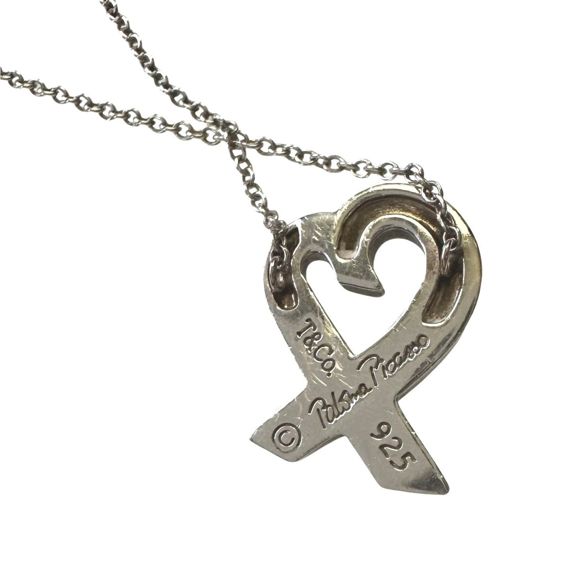 Tiffany and Co Paloma Picasso Small Loving Heart Necklace with Dust Bag Tiffany & Co  A+ Stuff Pendant with Necklace
