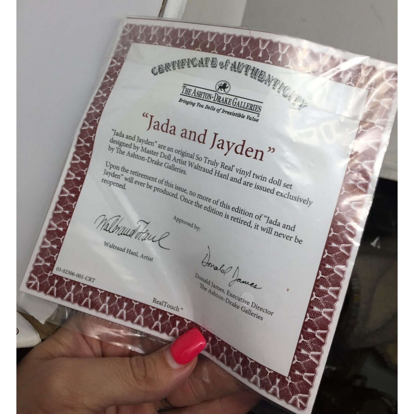 The Ashton Drake Galleries (ADG) Jada and Jayden Boy Girl Twin Baby Dolls