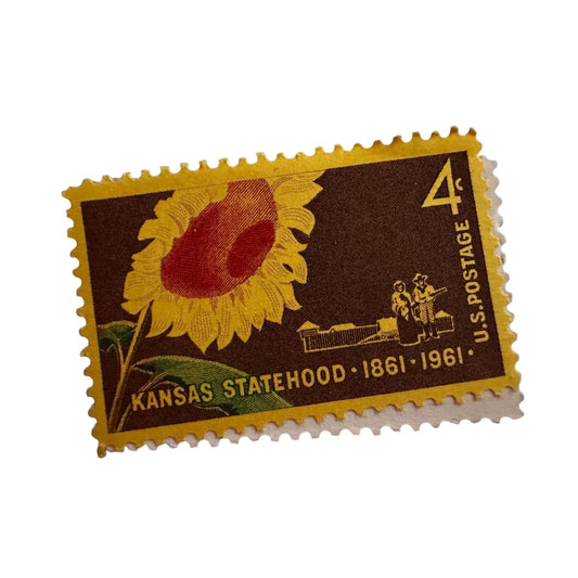 Kansas Statehood 4 Cent and Settlement of Florida 5 Cent US Postage Stamps - A+ Stuff - Stamp - A+ Stuff