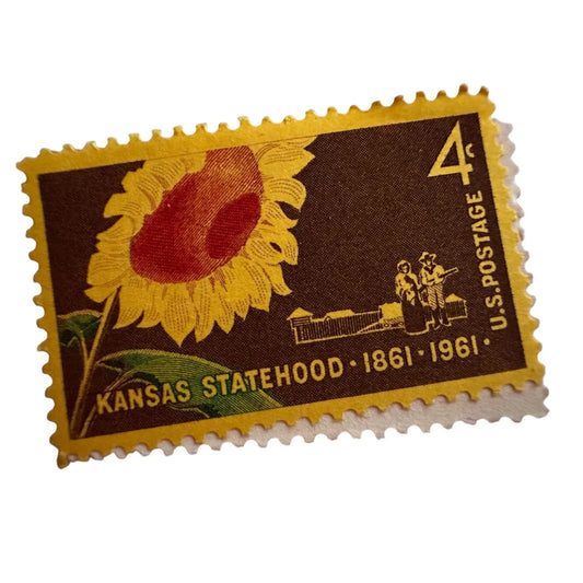Kansas Statehood 4 Cent and Settlement of Florida 5 Cent US Postage Stamps - A+ Stuff - Stamp - A+ Stuff
