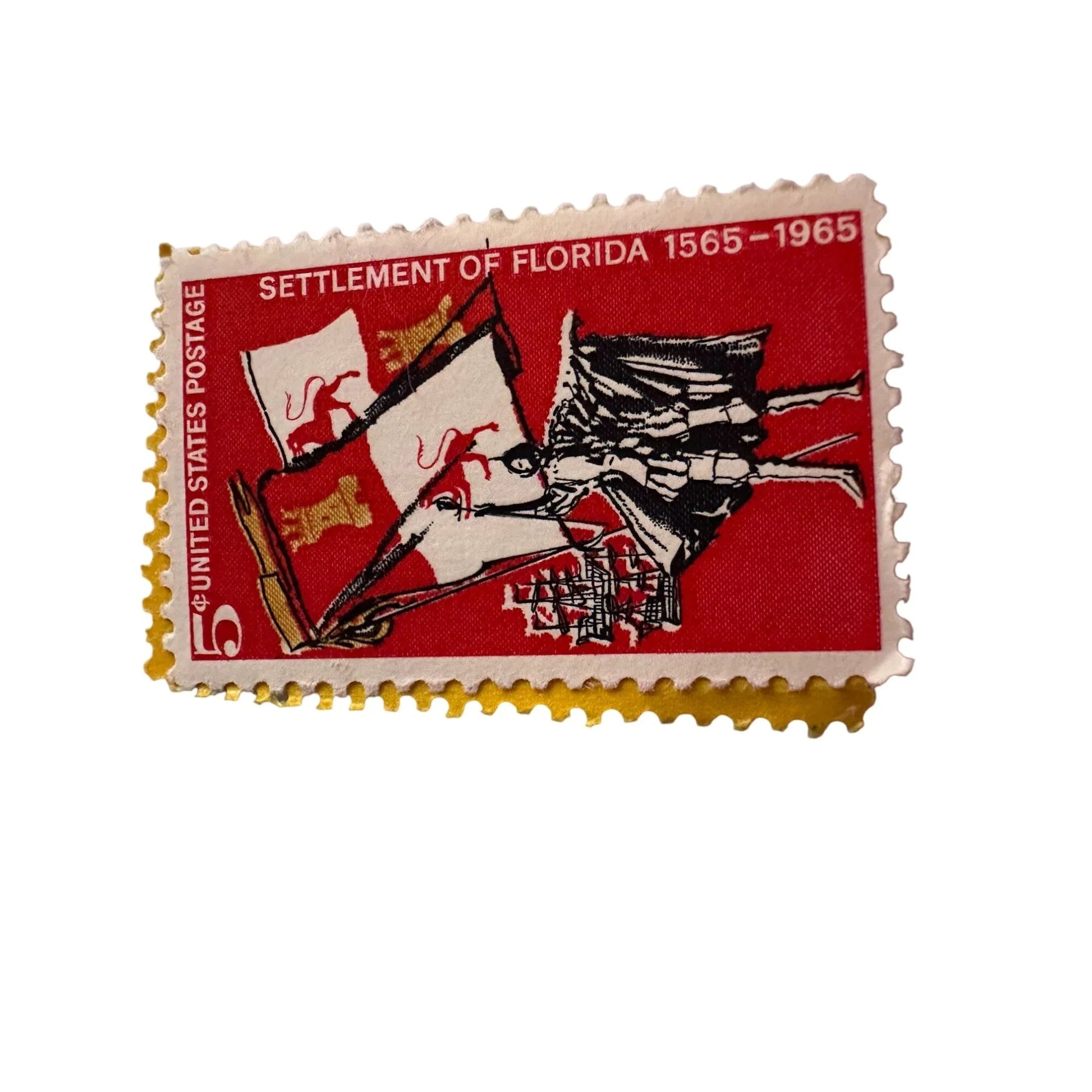 Kansas Statehood 4 Cent and Settlement of Florida 5 Cent US Postage Stamps - A+ Stuff - Stamp - A+ Stuff