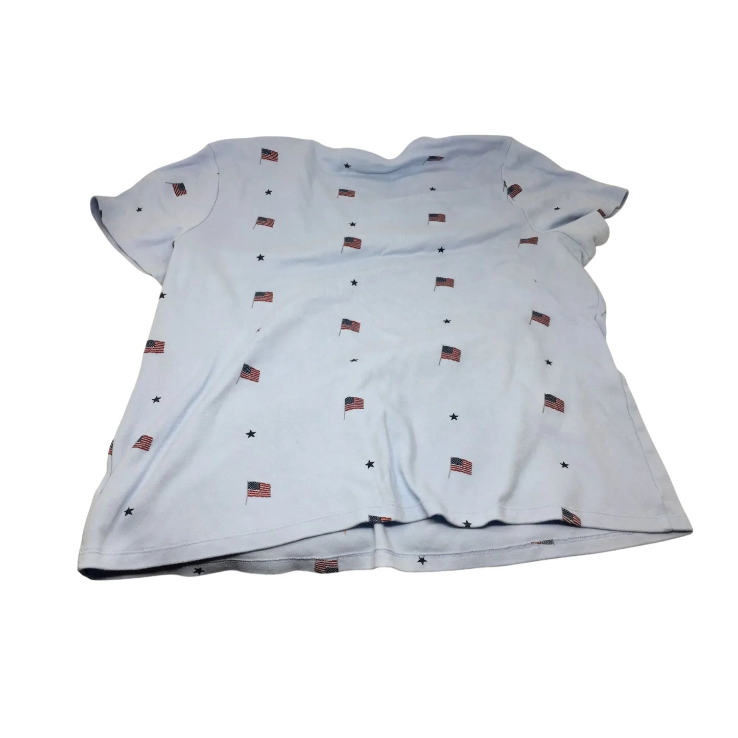 KAREN SCOTT (KS) WOMENS AMERICAN FLAG TEE SHIRT SIZE 2X - KAREN SCOTT-Shirts & Tops - A+ Stuff