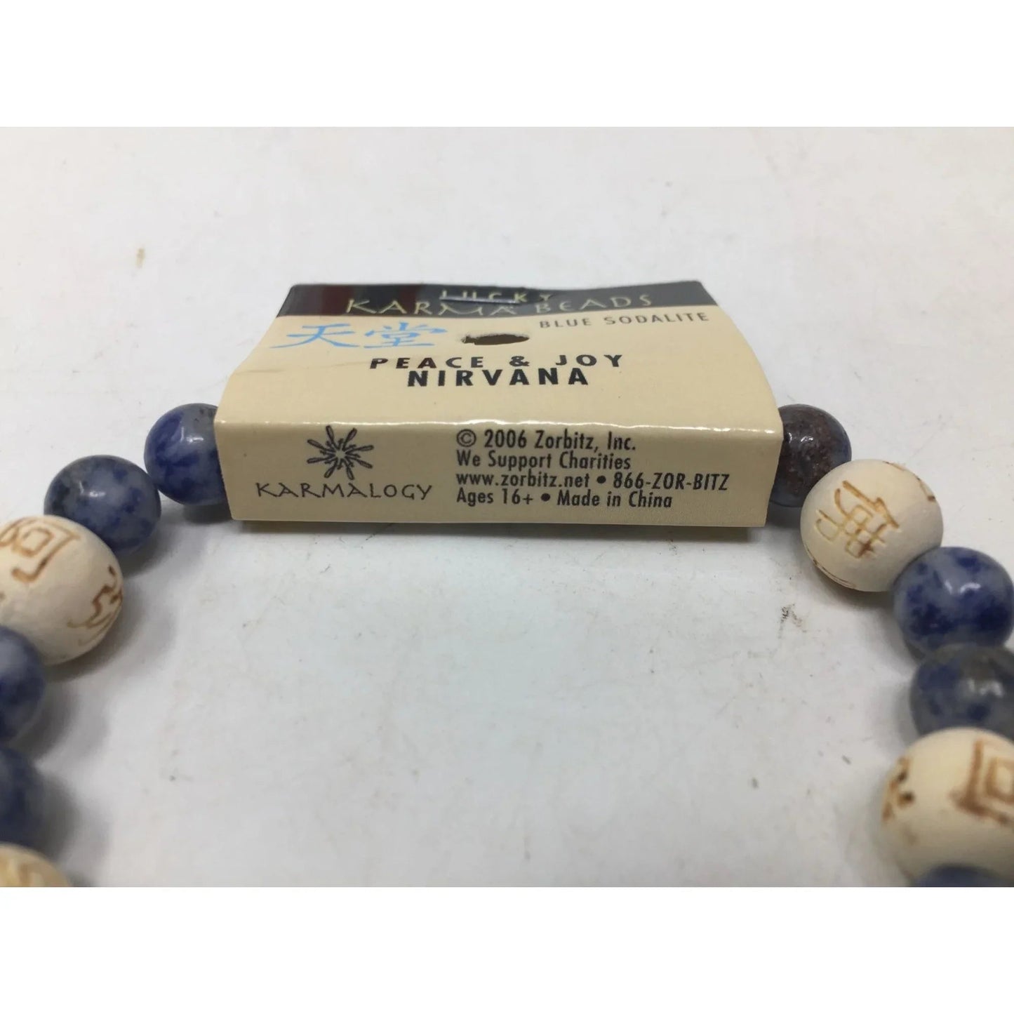 Karmalogy Lucky Karma Beads Blue Sodalite Peace & Joy Nirvana Bracelet NWT - A+ Stuff - Bracelet - A+ Stuff