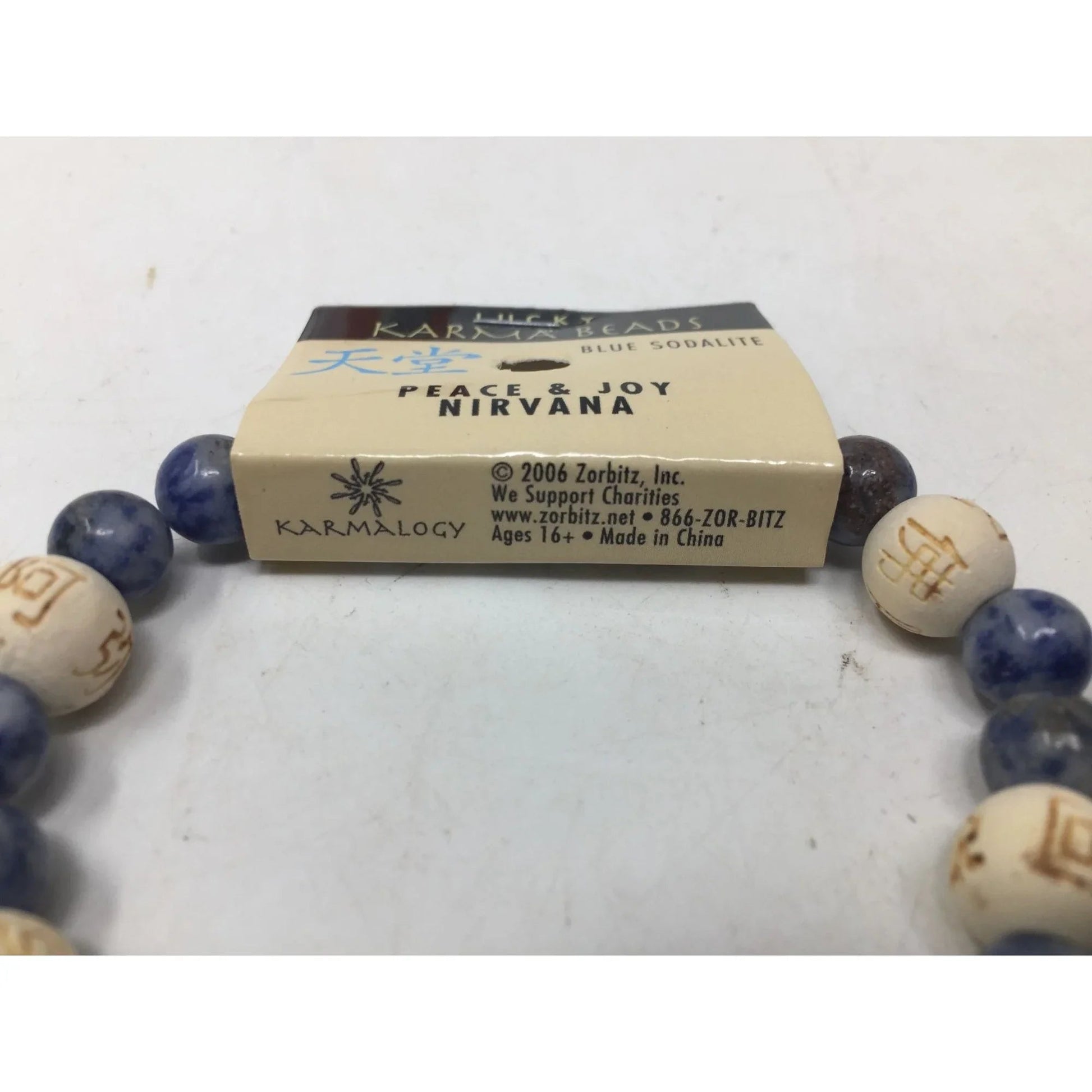 Karmalogy Lucky Karma Beads Blue Sodalite Peace & Joy Nirvana Bracelet NWT - A+ Stuff - Bracelet - A+ Stuff