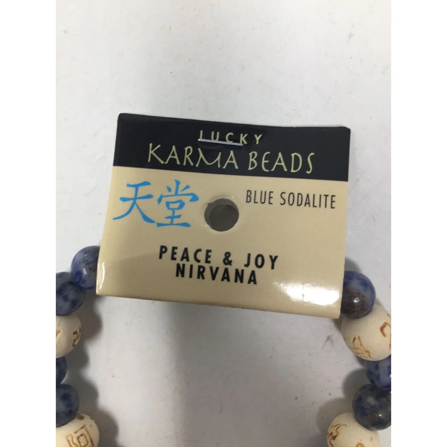 Karmalogy Lucky Karma Beads Blue Sodalite Peace & Joy Nirvana Bracelet NWT - A+ Stuff - Bracelet - A+ Stuff