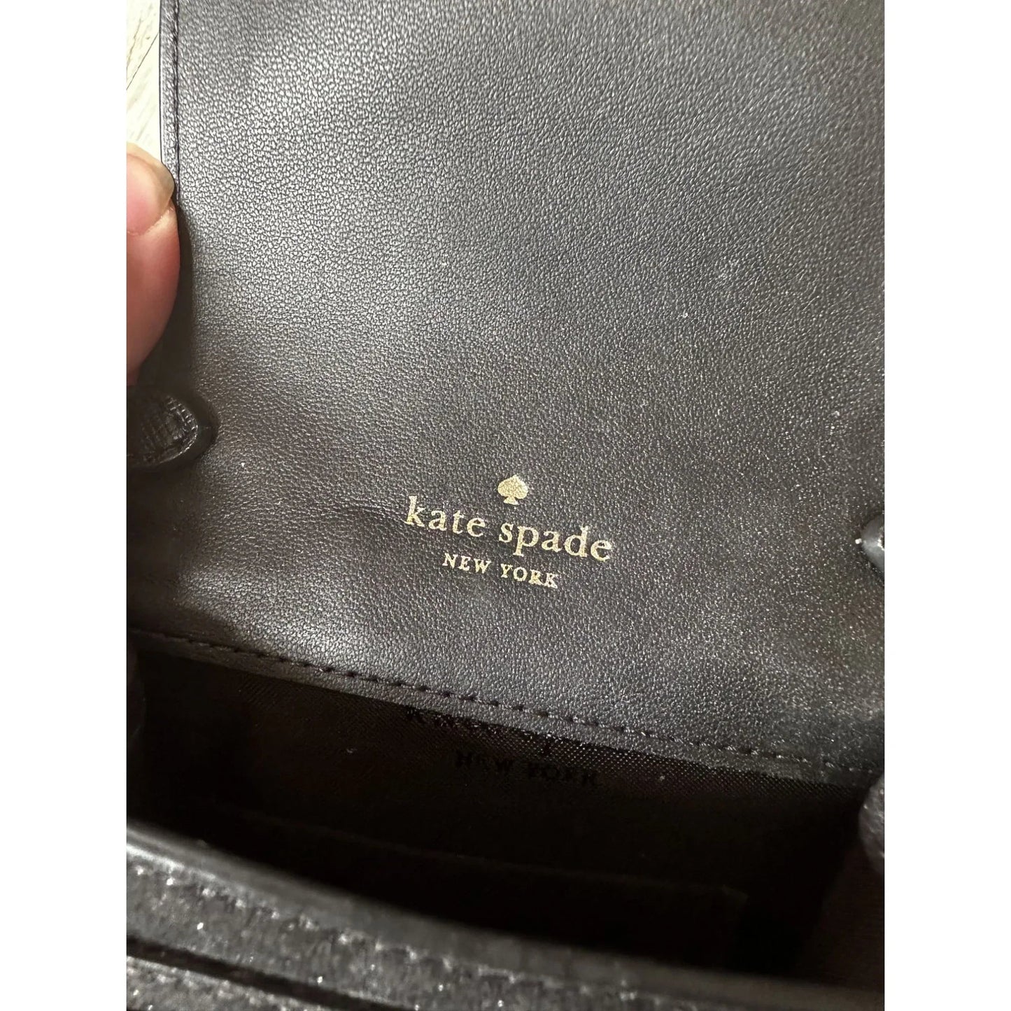 Kate Spade Black Glitter North South Phone Crossbody Bag - Kate Spade - Designer bag - A+ Stuff