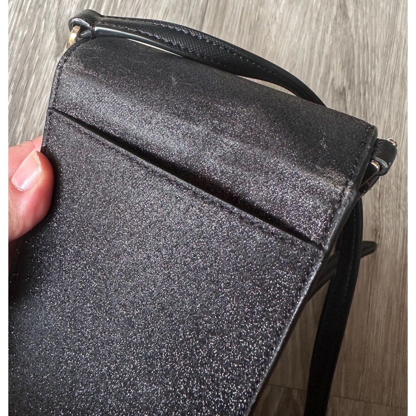 Kate Spade Black Glitter North South Phone Crossbody Bag - Kate Spade - Designer bag - A+ Stuff