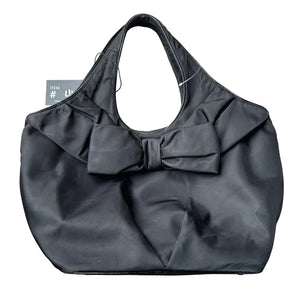 Kate Spade Black Nylon Ribbon Handbag - Polka Dot Interior