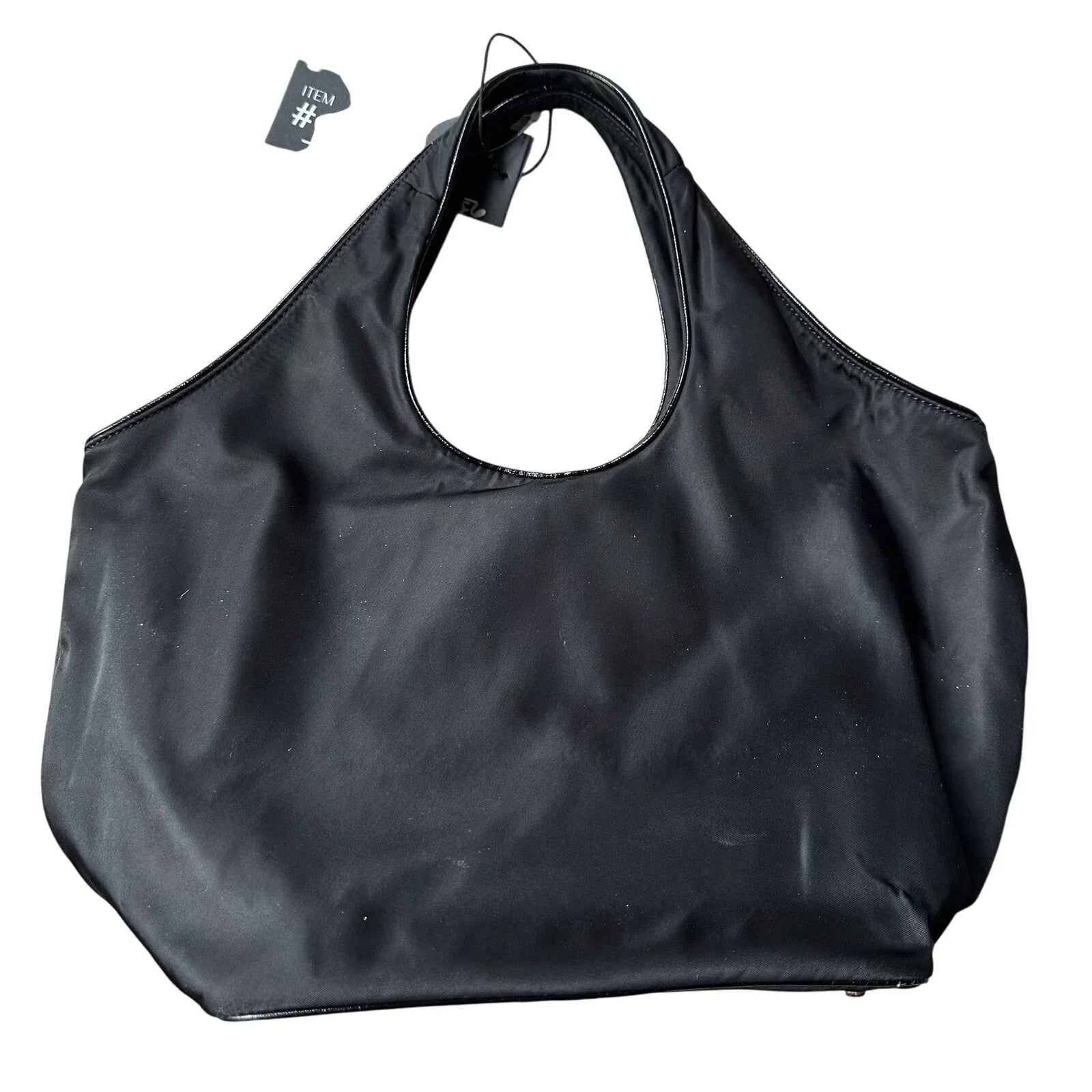 Kate Spade Black Nylon Ribbon Handbag - Polka Dot Interior - Kate Spade - Handbags - A+ Stuff