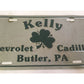 Kelly Chevrolet Cadillac Butler, PA Silver License Plate - A+ Stuff - Auto Part - A+ Stuff