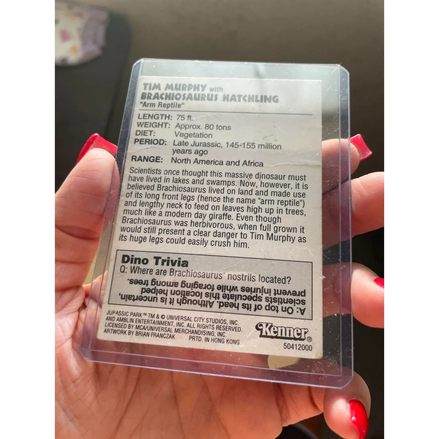 Kenner ''Hatchling Surprise!'' Jurassic Park 9 Collectible Trading Card - Kenner - Collectible Trading Cards - A+ Stuff