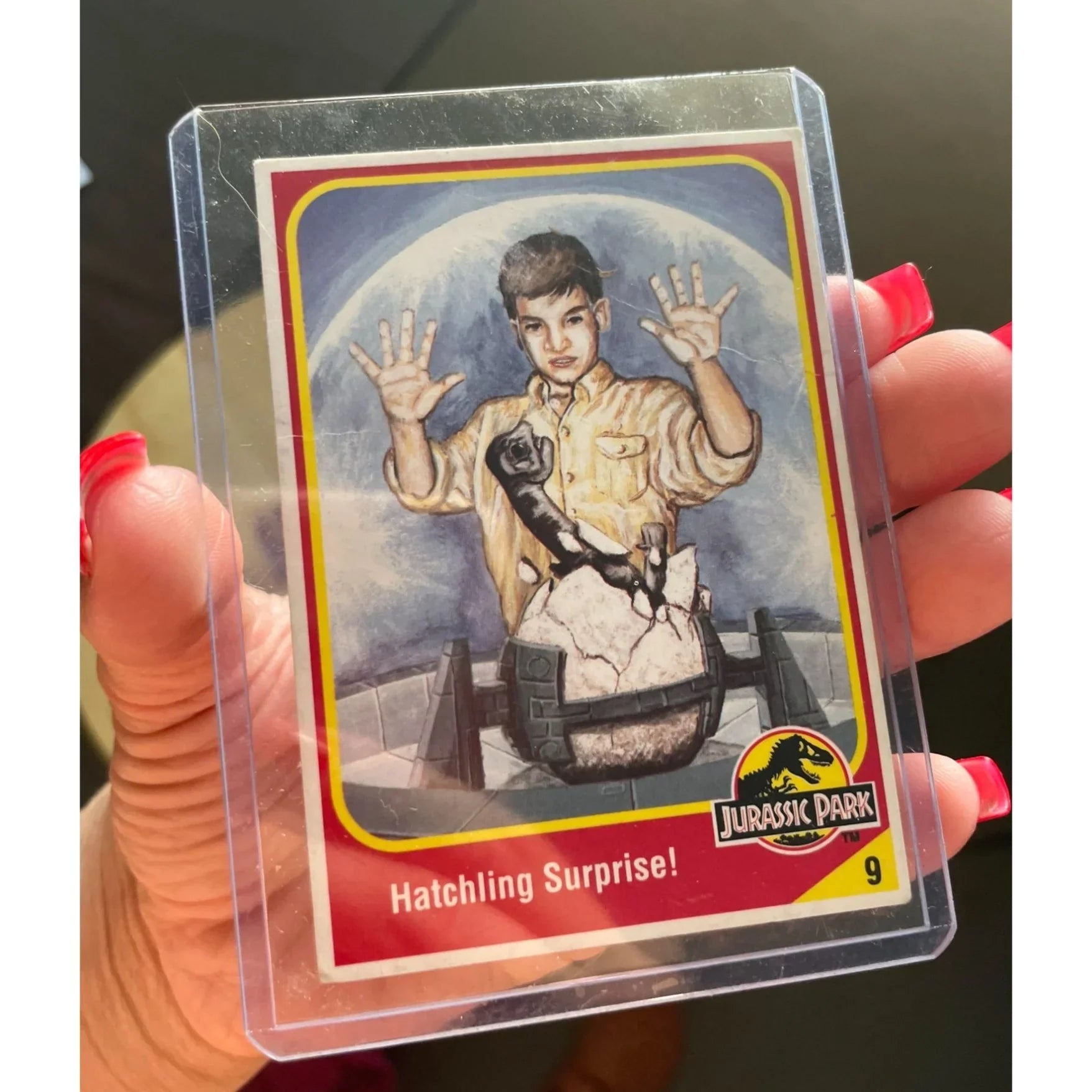 Kenner ''Hatchling Surprise!'' Jurassic Park 9 Collectible Trading Card - Kenner - Collectible Trading Cards - A+ Stuff
