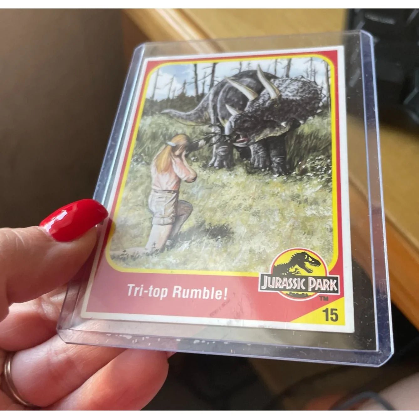 Kenner ''Tri - top Rumble!'' Jurassic Park Collectible Trading Card - kenner - Collectible Trading Cards - A+ Stuff