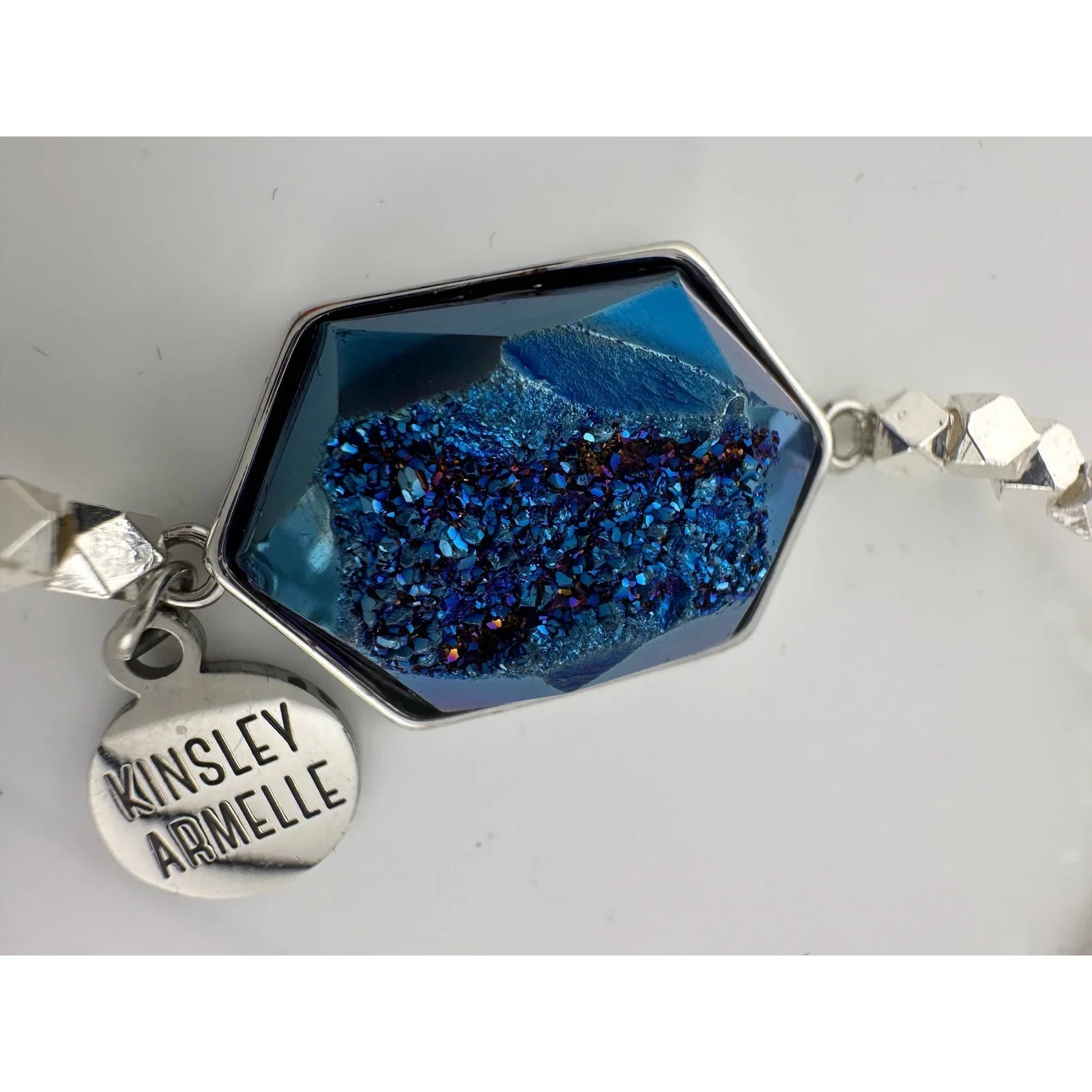 Kinsley Armelle Andrea Collection Silver Ondine Blue Quartz Bracelet - Kinsley Armelle - Bracelet - A+ Stuff