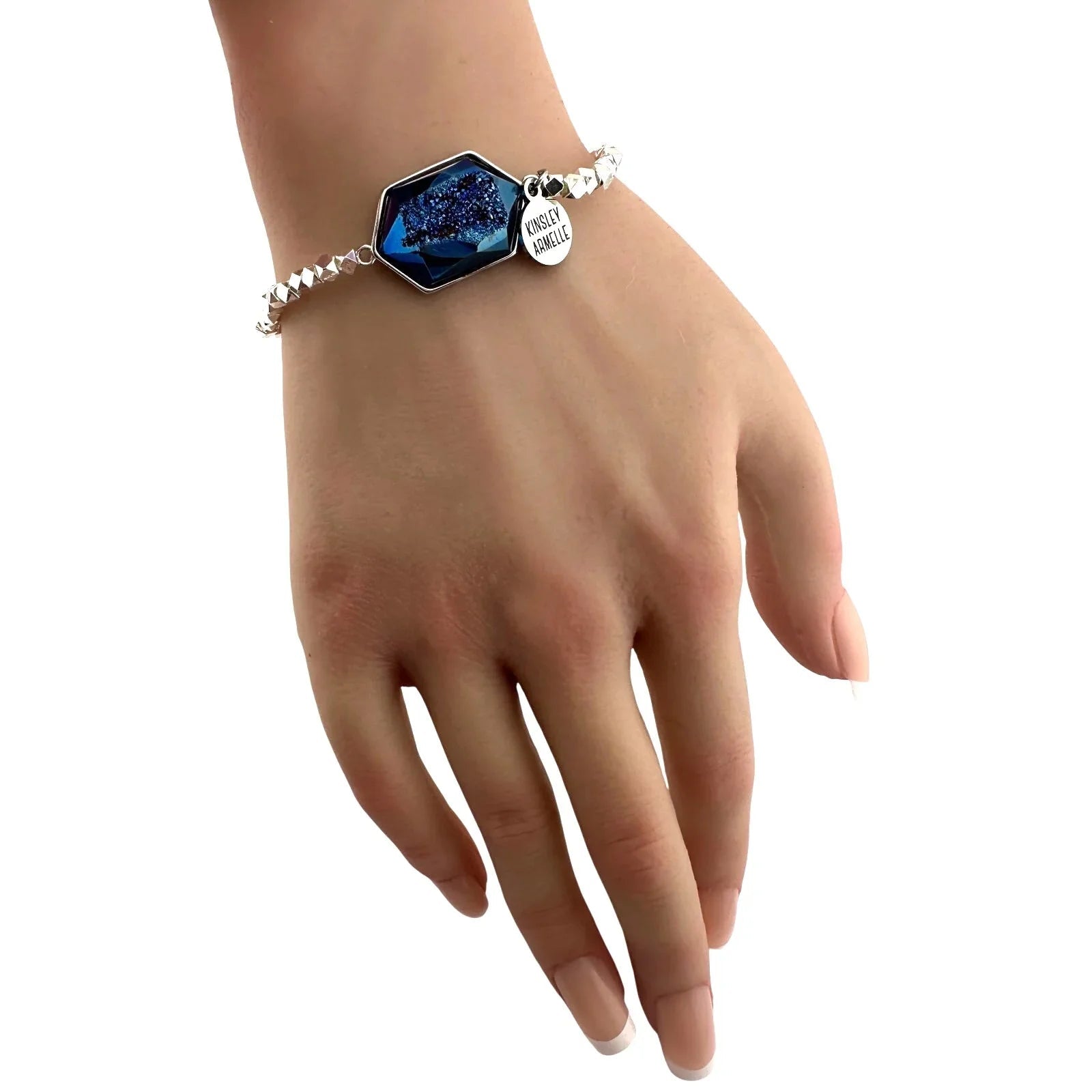 Kinsley Armelle Andrea Collection Silver Ondine Blue Quartz Bracelet - Kinsley Armelle - Bracelet - A+ Stuff