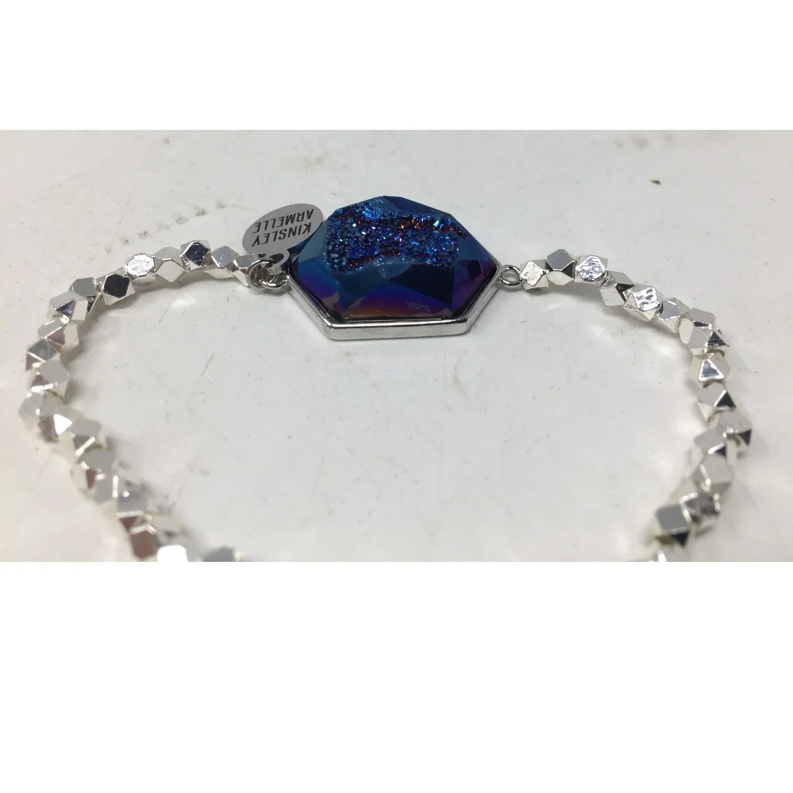 Kinsley Armelle Andrea Collection Silver Ondine Blue Quartz Bracelet - Kinsley Armelle - Bracelet - A+ Stuff