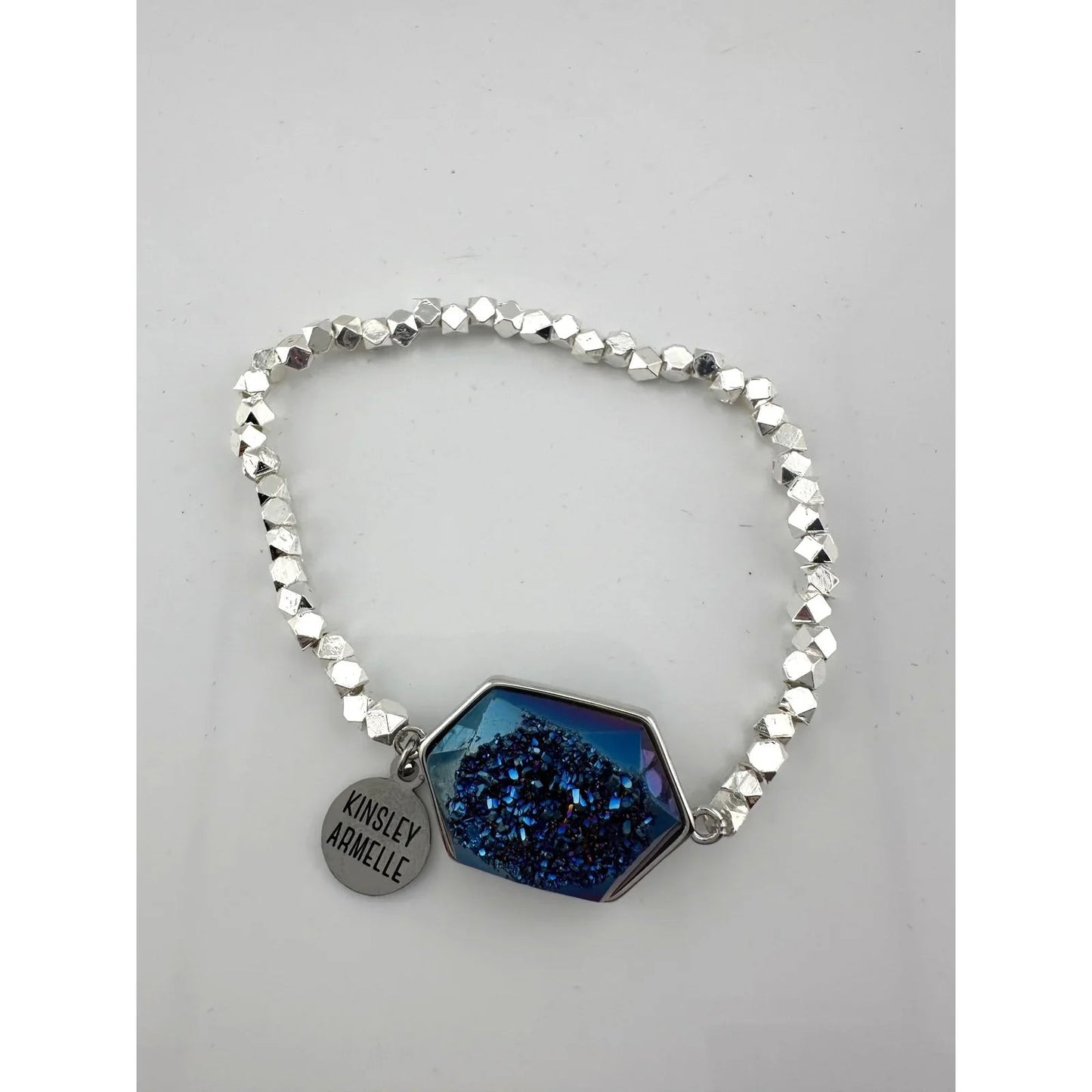 Kinsley Armelle Andrea Collection Silver Ondine Blue Quartz Bracelet - Kinsley Armelle - Bracelet - A+ Stuff