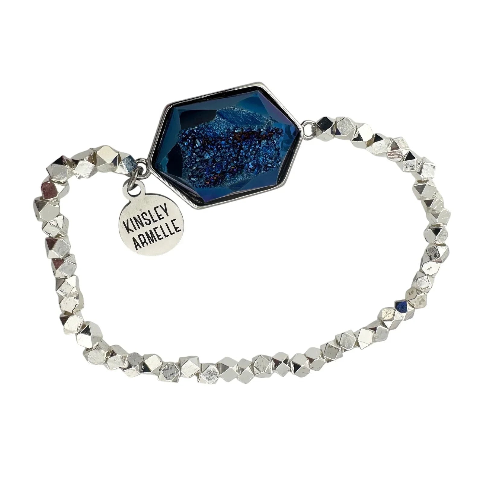 Kinsley Armelle Andrea Collection Silver Ondine Blue Quartz Bracelet - Kinsley Armelle - Bracelet - A+ Stuff