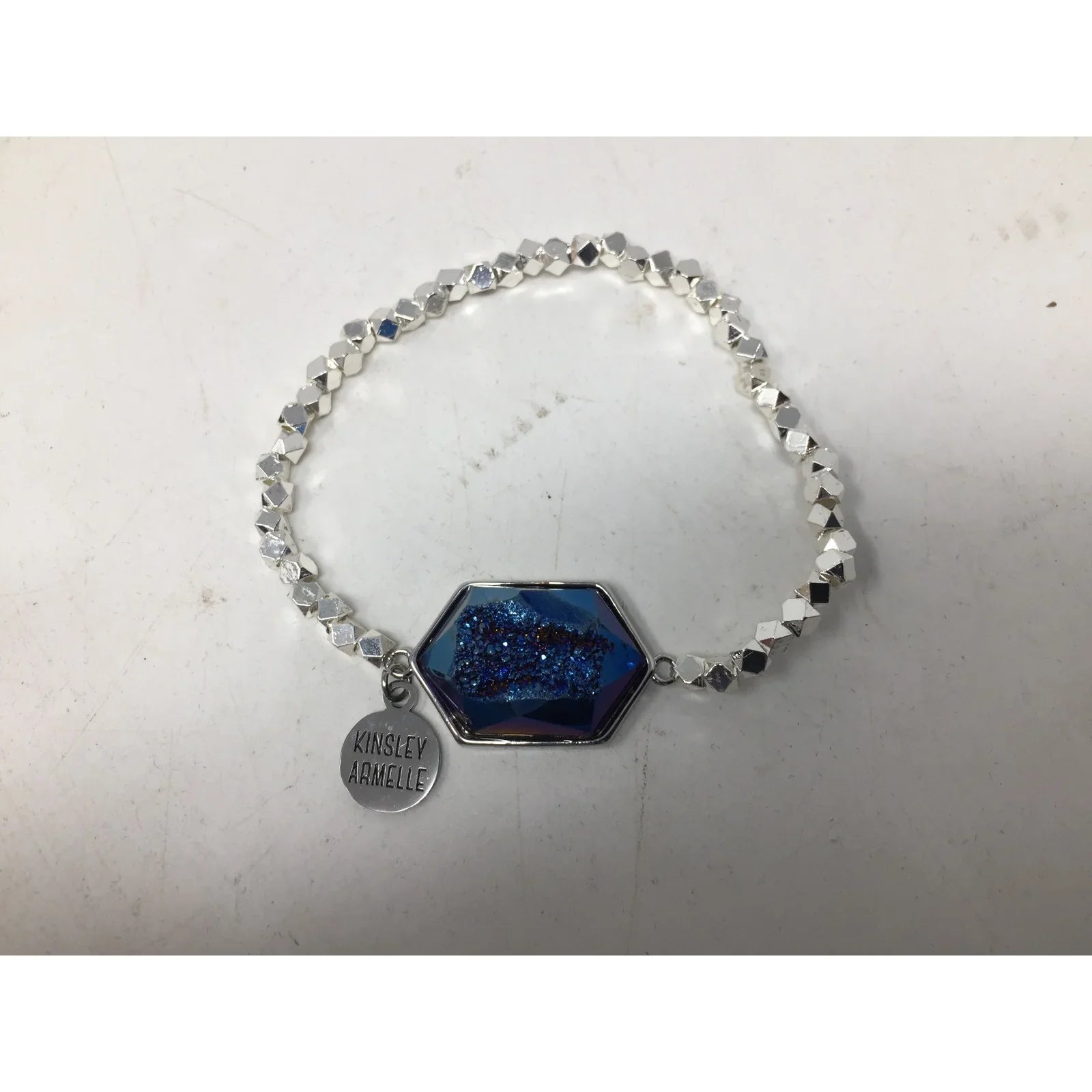 Kinsley Armelle Andrea Collection Silver Ondine Blue Quartz Bracelet - Kinsley Armelle - Bracelet - A+ Stuff