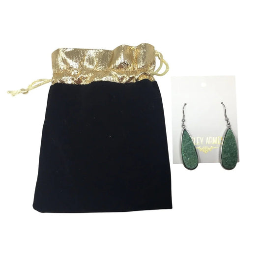 Kinsley Armelle Druzy Silver Jade Quartz Drop Earrings - Kinsley Armelle - Earrings - A+ Stuff