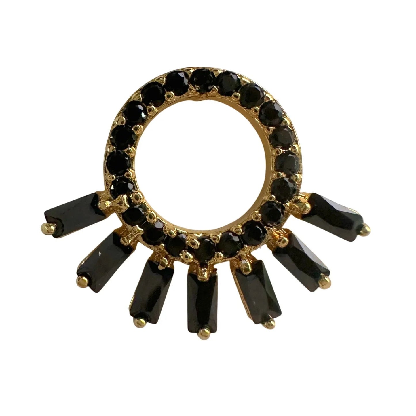 Kinsley Armelle Finley Collection Raven Earrings Black Zircon Gemstones - Kinsley Armelle - Earrings - A+ Stuff
