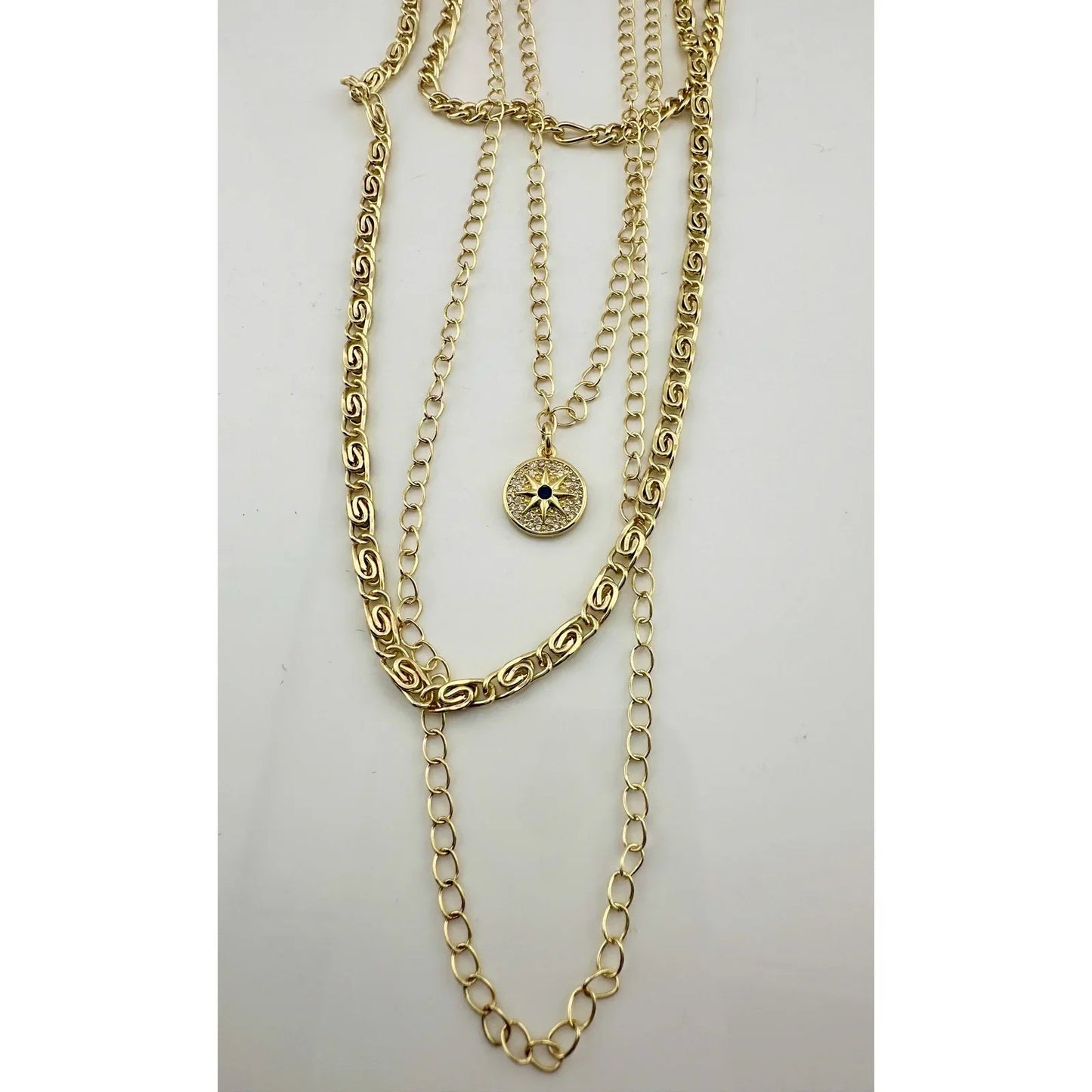 Kinsley Armelle Goddess Collection Zara Layered Necklace - 18K Ion Gold Plate - Kinsley Armelle - Necklace - A+ Stuff