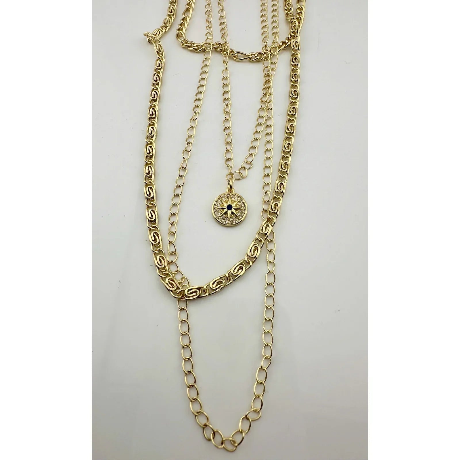 Kinsley Armelle Goddess Collection Zara Layered Necklace - 18K Ion Gold Plate - Kinsley Armelle - Necklace - A+ Stuff