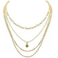 Kinsley Armelle Goddess Collection Zara Layered Necklace - 18K Ion Gold Plate - Kinsley Armelle - Necklace - A+ Stuff