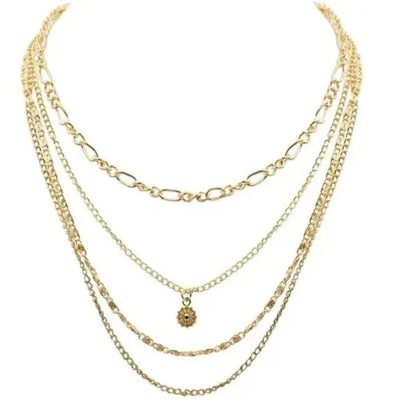 Kinsley Armelle Goddess Collection Zara Layered Necklace - 18K Ion Gold Plate - Kinsley Armelle - Necklace - A+ Stuff
