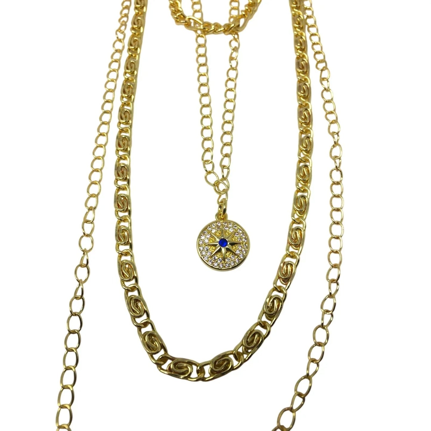 Kinsley Armelle Goddess Collection Zara Layered Necklace - 18K Ion Gold Plate - Kinsley Armelle - Necklace - A+ Stuff