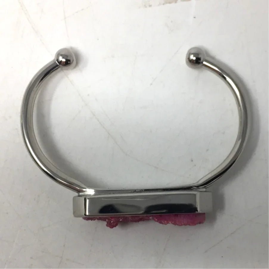 Kinsley Armelle Pink Blush Quartz Silver Ion Plated Stainless Bangle - Kinsley Armelle - Bracelet - A+ Stuff