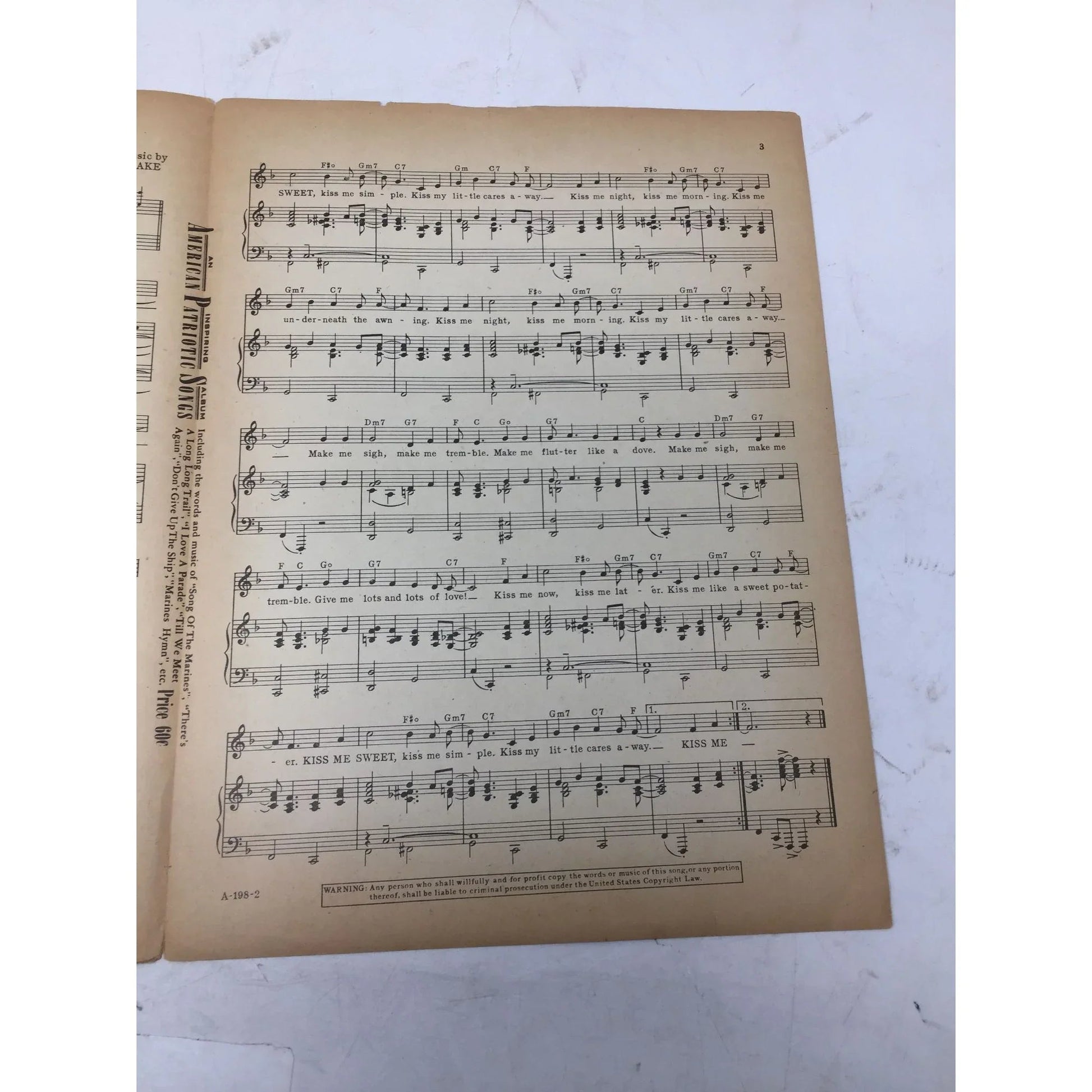 Kiss Me Sweet Words & Music by Milton Drake - Advanced music corp. - sheet music - A+ Stuff