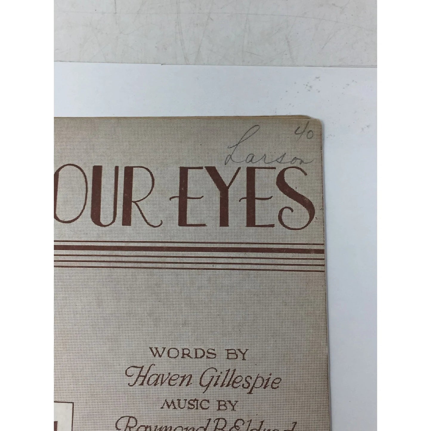 ''Kiss Me With Your Eyes'' 1929 Sheet Music - A+ Stuff - SHEET MUSIC - A+ Stuff