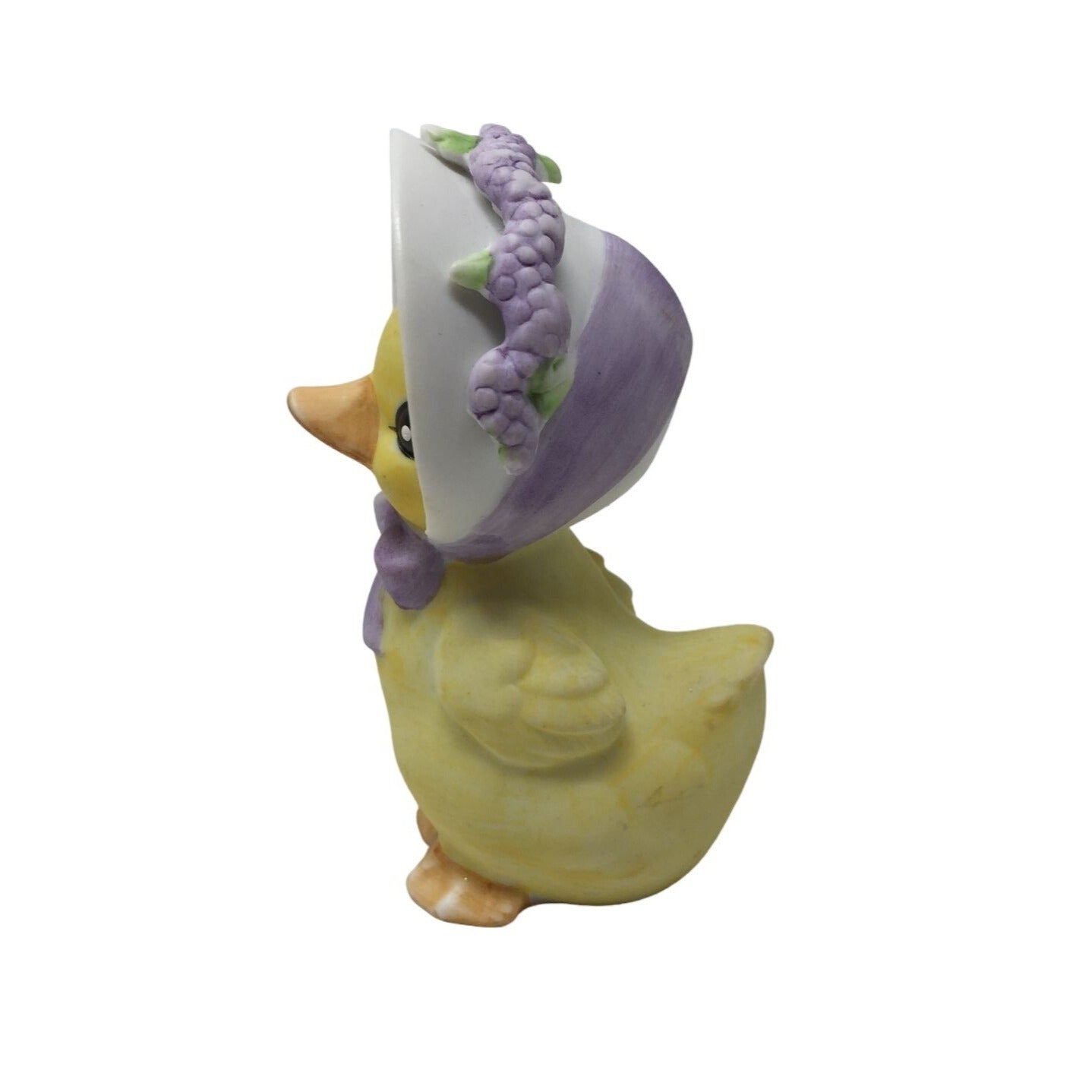 Vintage Small 3.5'' Tall Yellow Duckling Wearing a Hat Figurine