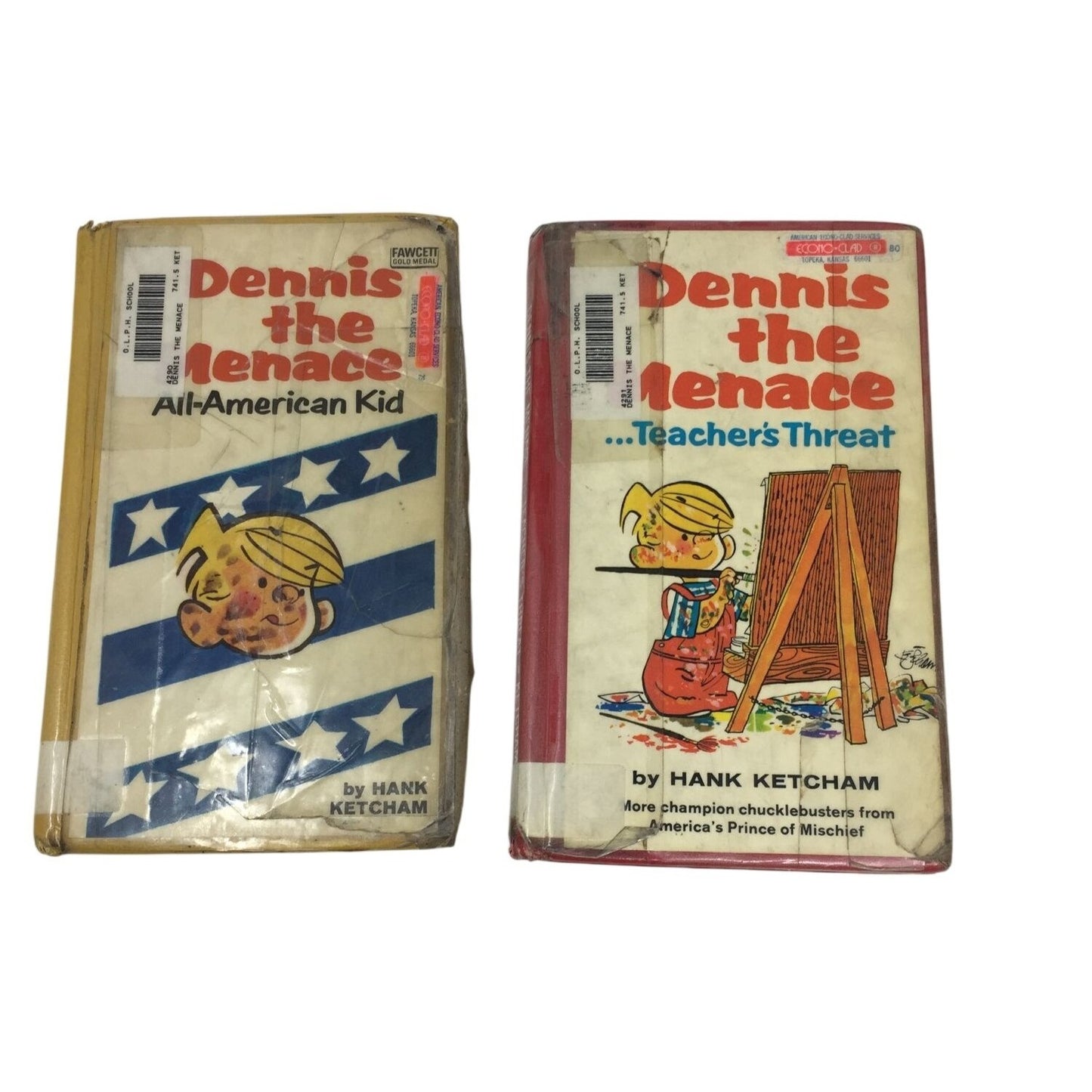 Vintage Dennis The Menace Hardcover Books (2)