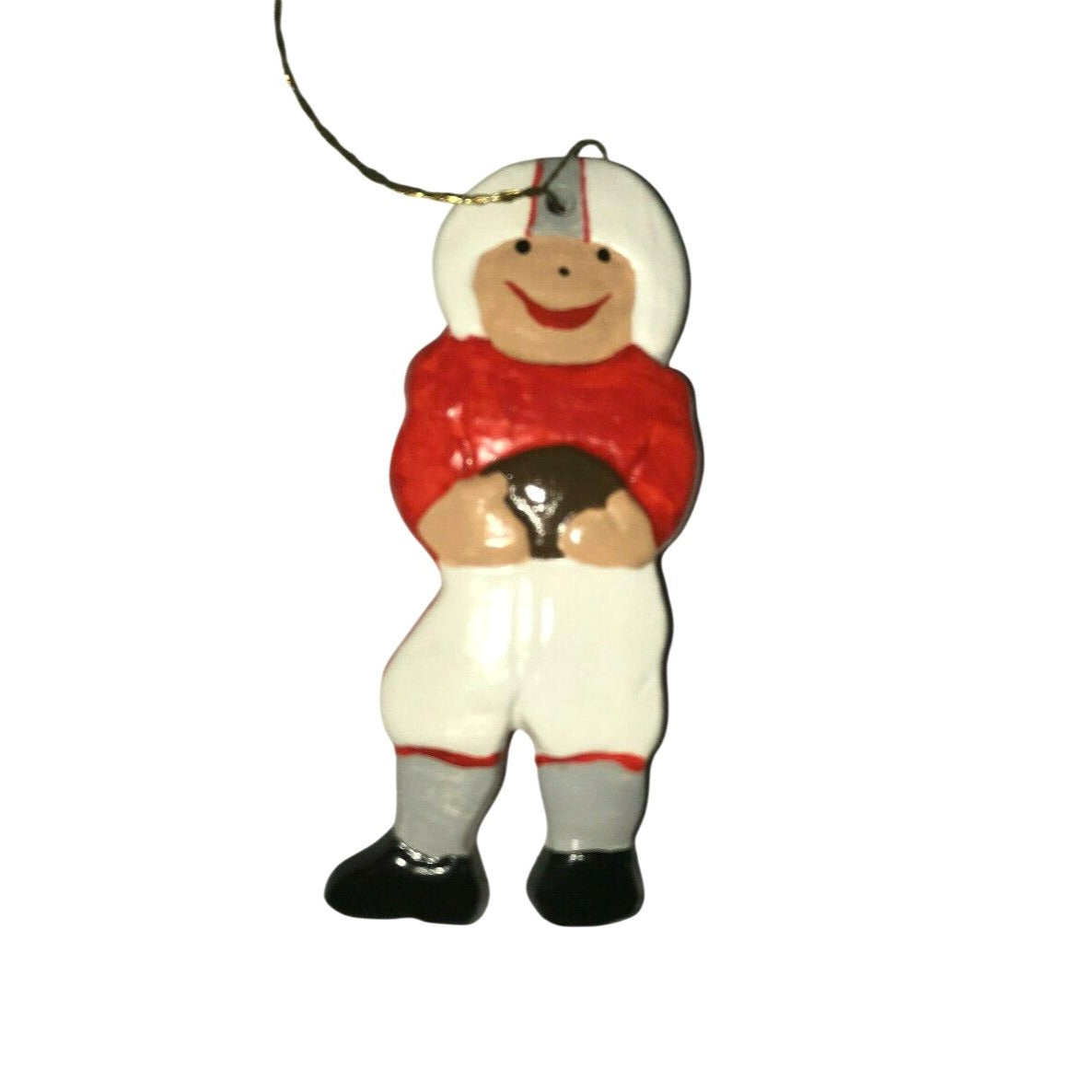 Baked and Treated Homemade CHRISTMAS Tree Ornament Football Player
