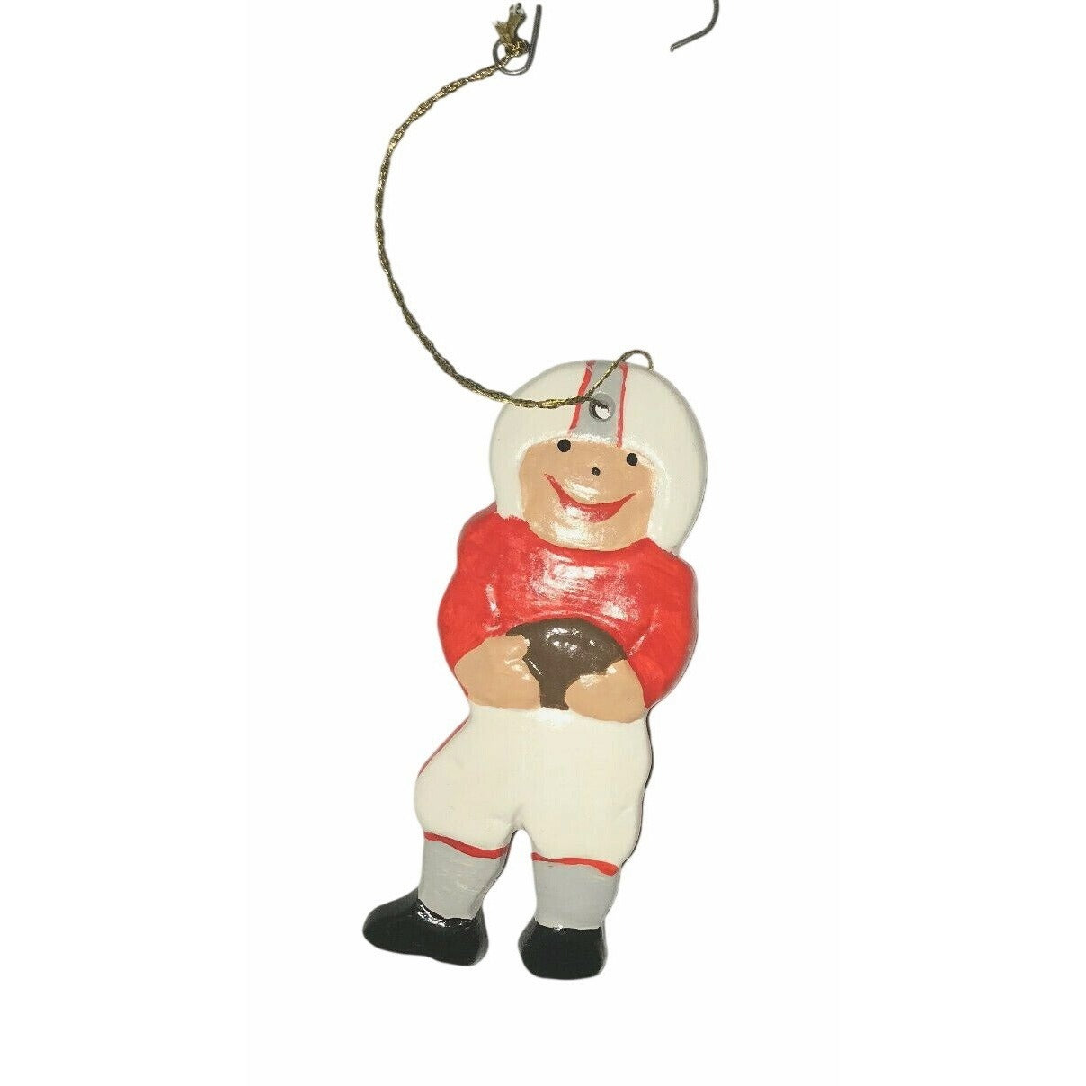 Baked and Treated Homemade CHRISTMAS Tree Ornament Football Player