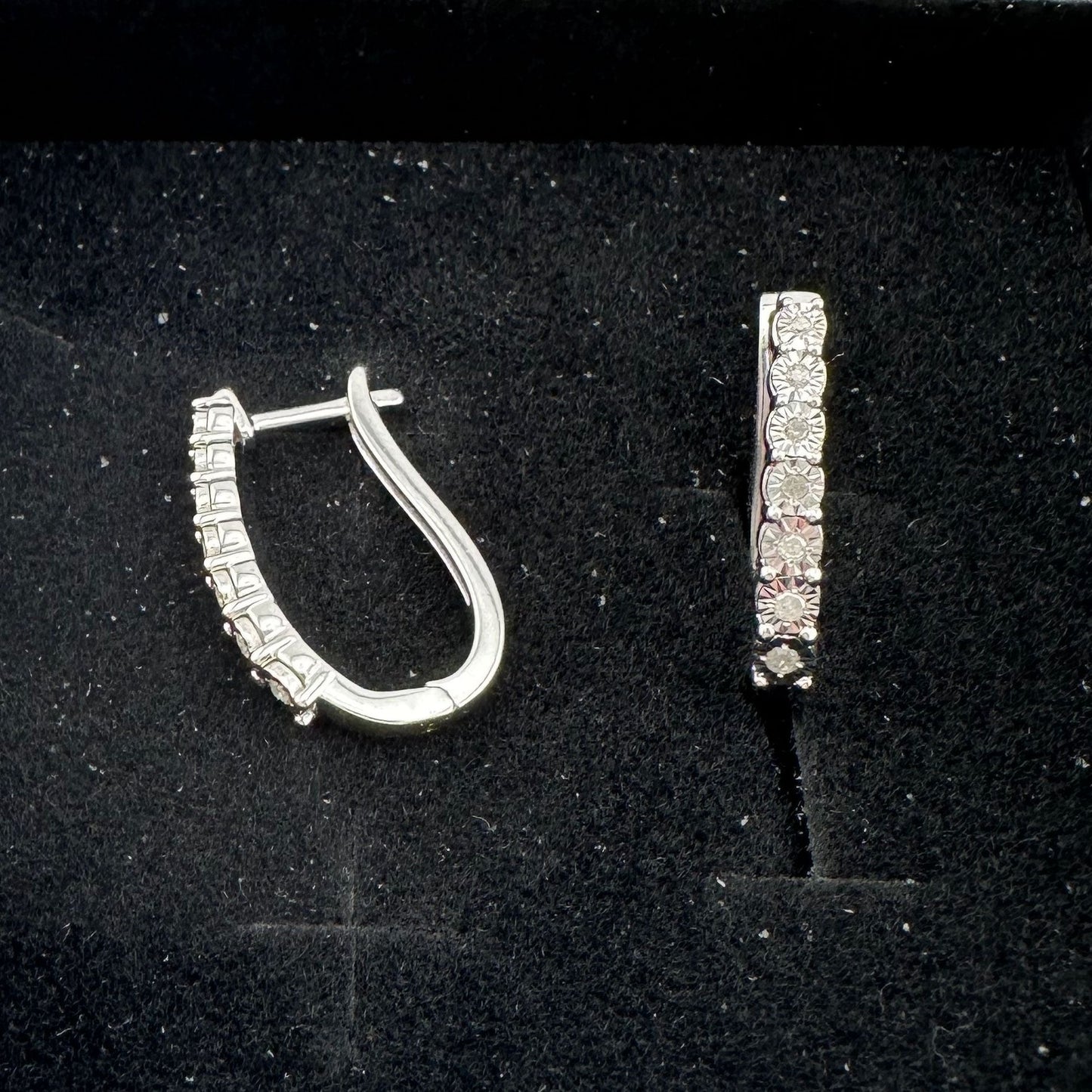 1/5 Carat Diamond Hoop Earrings