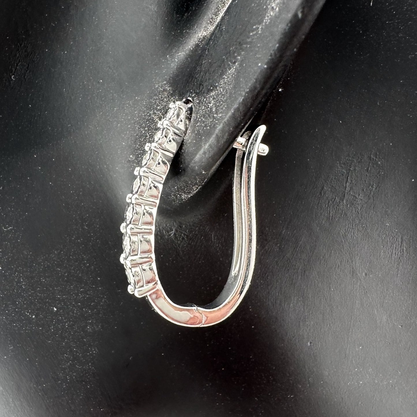 1/5 Carat Diamond Hoop Earrings